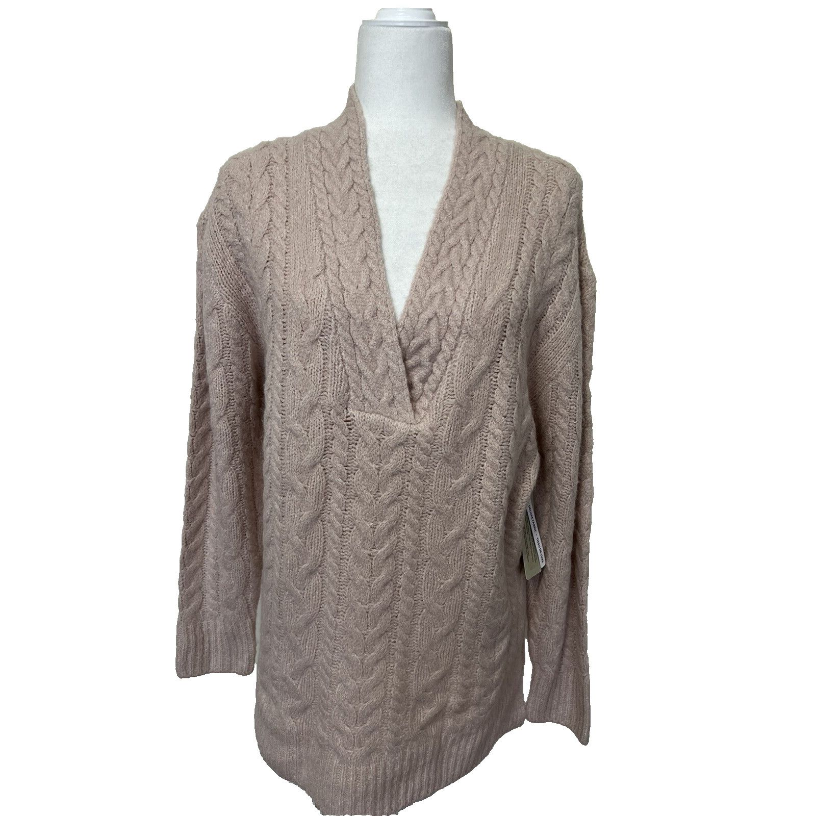 & Other Stories Cloth pink Cloud tunic cable women V neck Medium A003080 Size M / US 6-8 / IT 42-44 - 2 Thumbnail