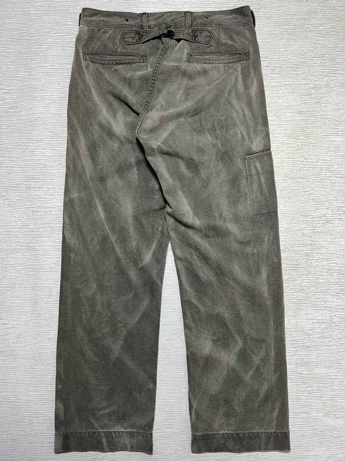 RRL Ralph Lauren RRL - Cinch Back Distressed Effect Baggy Work Pants Size US 32 / EU 48 - 2 Thumbnail