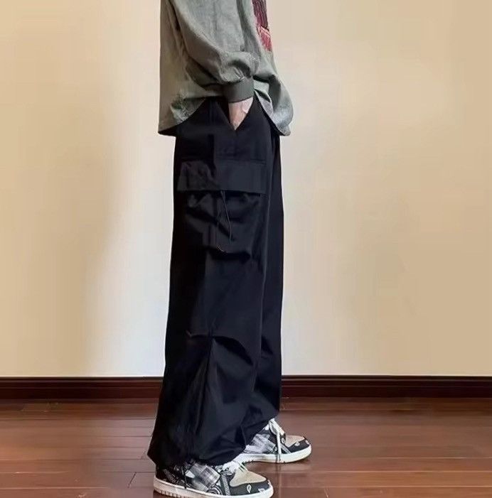 Japanese Brand Kurumi x Katou Black Color Elastik Jogger Cargo Pant Size US 33 - 4 Thumbnail