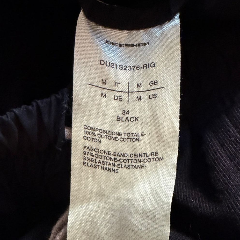Rick Owens Drkshdw Rick Owens DRKSHDW Creatch Cargo Black Pants RIG Size US 28 / EU 44 - 3 Thumbnail