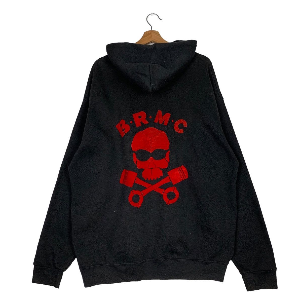 Lee 90s SIDE KICK BRMC Skull Big Logo Pullover Hoodies #0728-C33 Size US XL / EU 56 / 4 - 1 Thumbnail