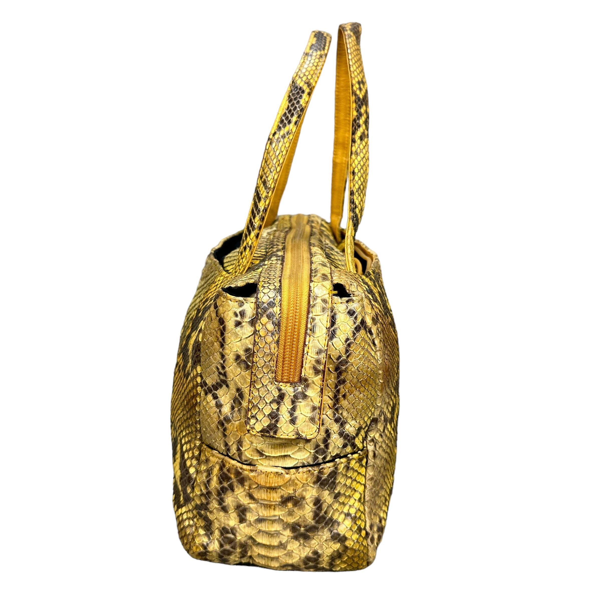 Japanese Brand JRA 330 Made in Japan Snakeskin Phantom Handbag #A-0512 Size ONE SIZE - 7 Thumbnail