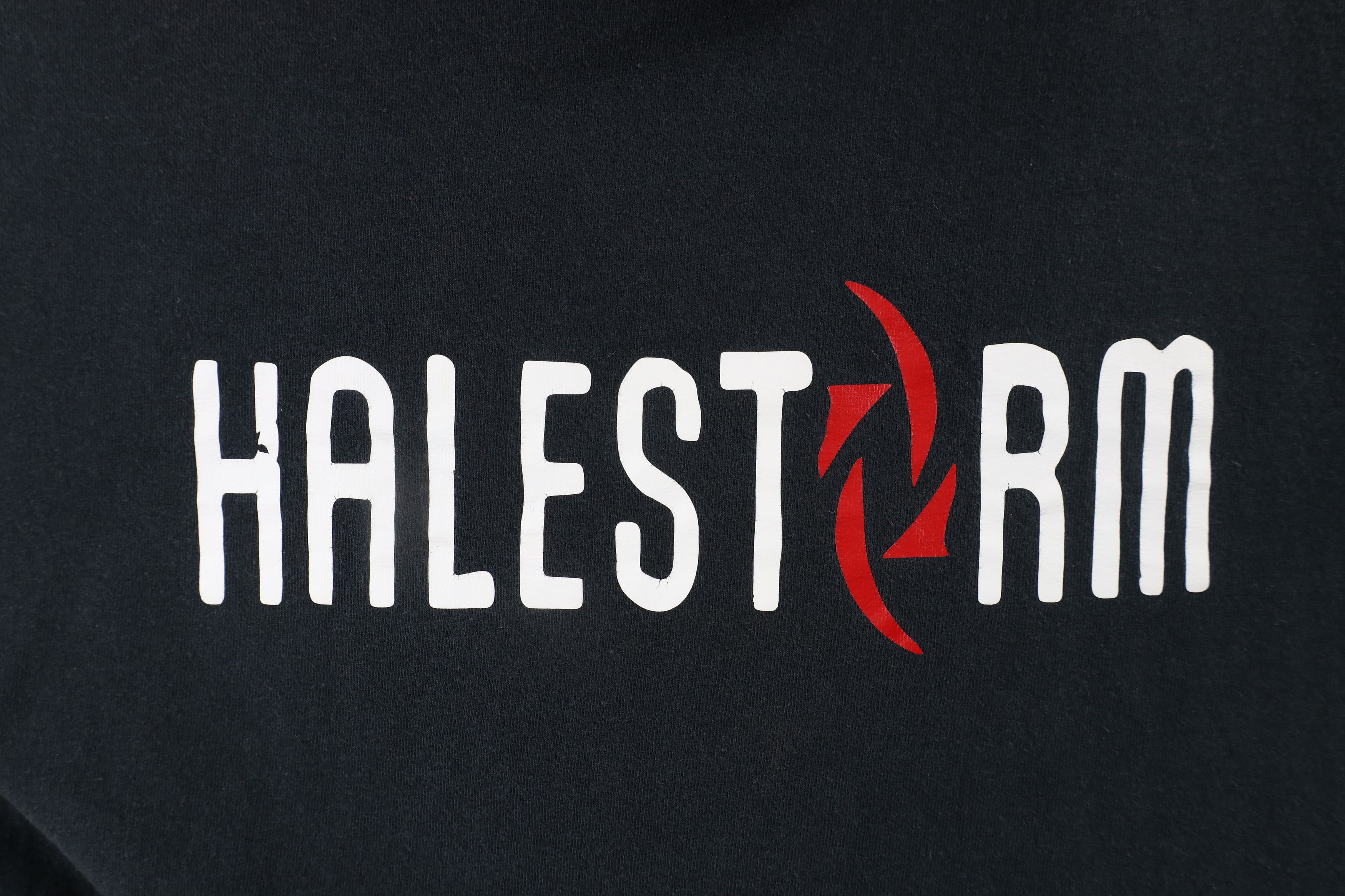 Vintage Vintage Streetwear Spell Out Halestorm Band T-Shirt Black Size US XL / EU 56 / 4 - 4 Thumbnail