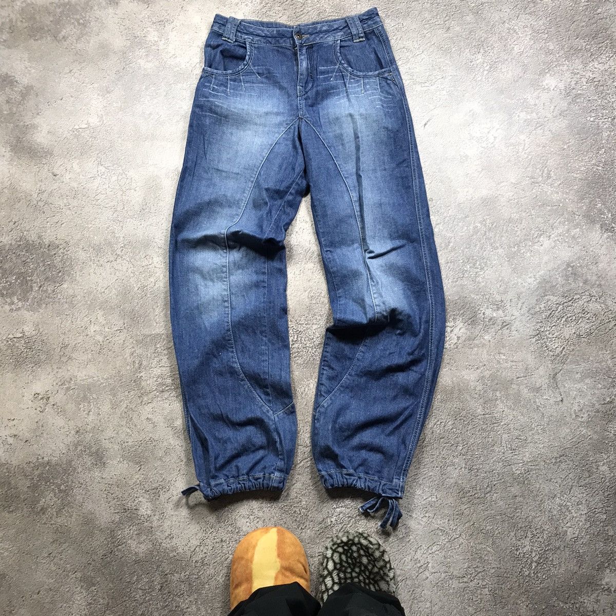 Vintage Vintage 90s Baggy Distressed Cargo Pants Grunge Y2K Logo 25 Size 25" / US 0 / IT 36 - 2 Thumbnail