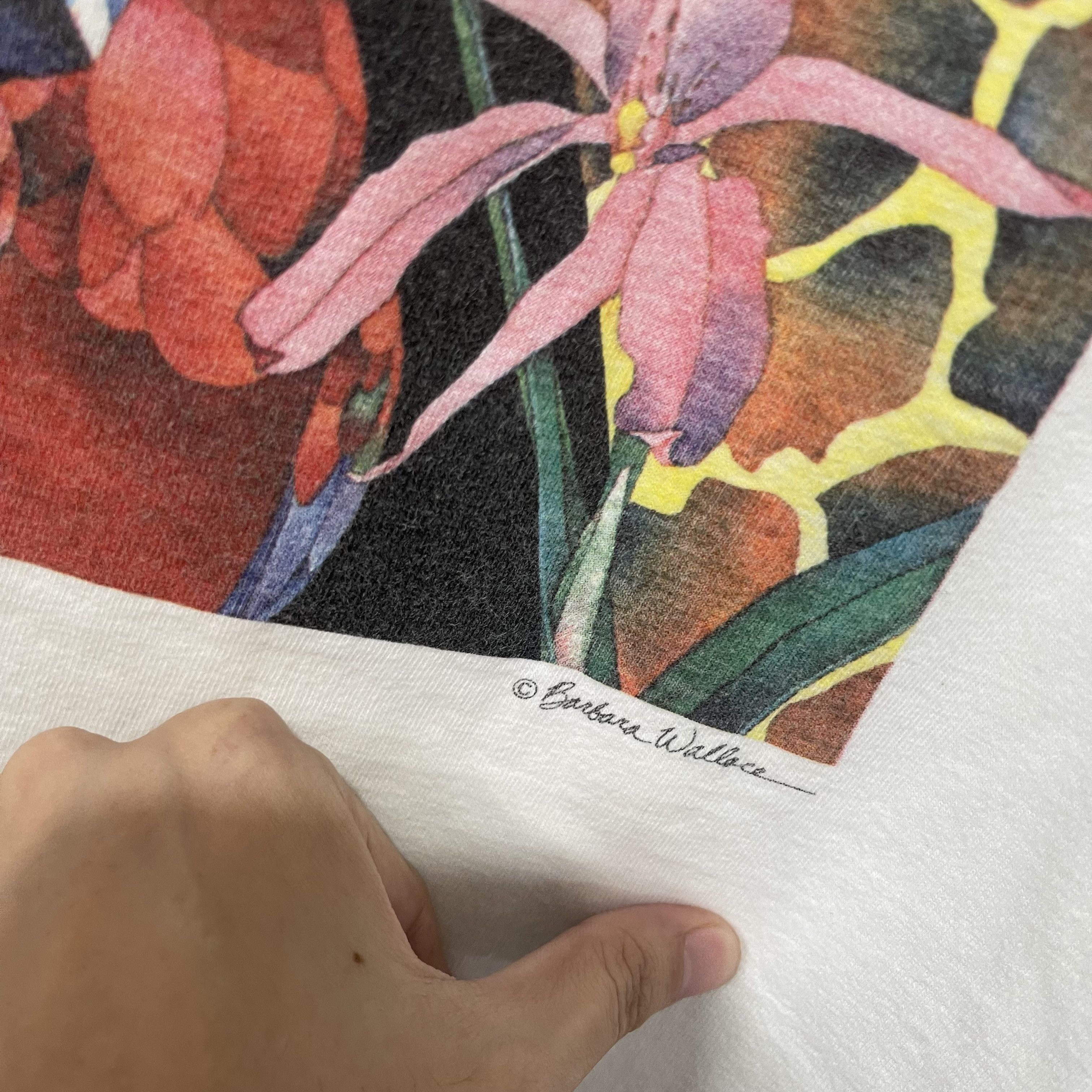 Vintage Vintage 90s Giraffe & Parrot Jungle Wildlife Art T-Shirt Size US XL / EU 56 / 4 - 3 Thumbnail