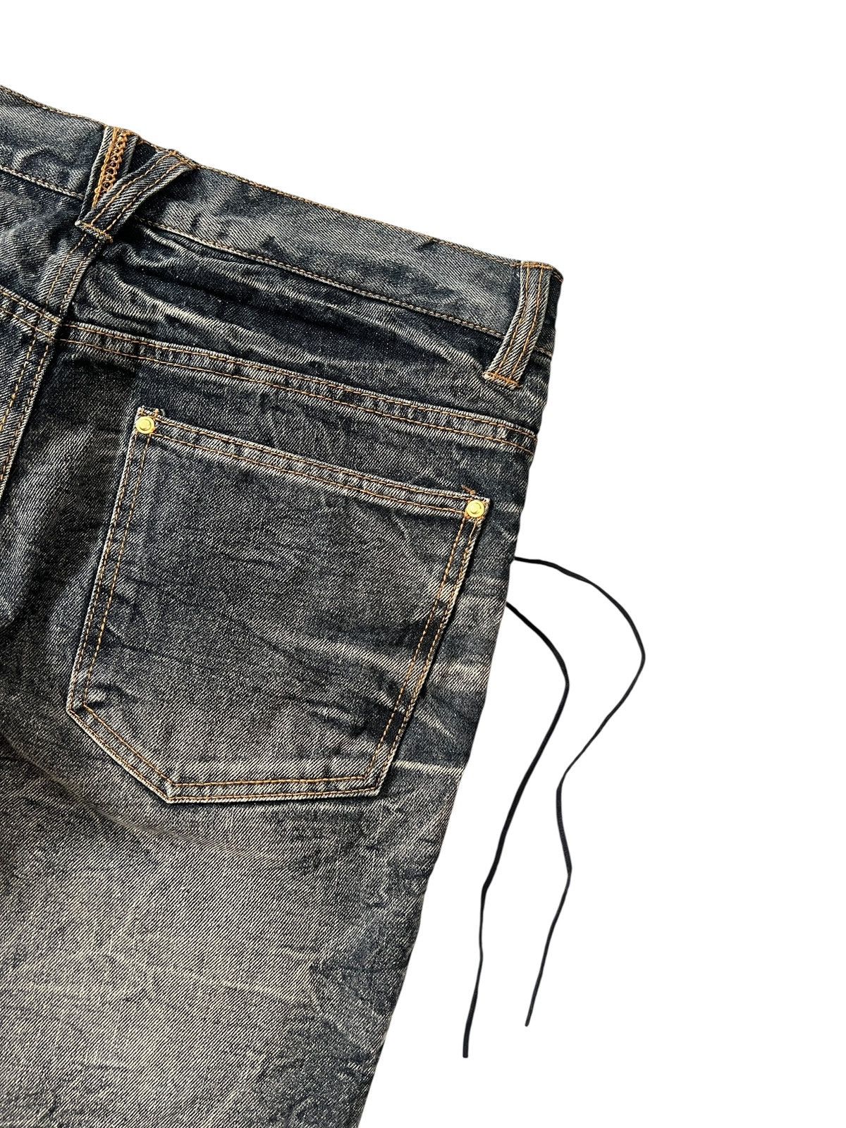 Obelisk Black Baccara 🇯🇵 Lace Distreessed Flare Denim Size US 33 - 11 Thumbnail
