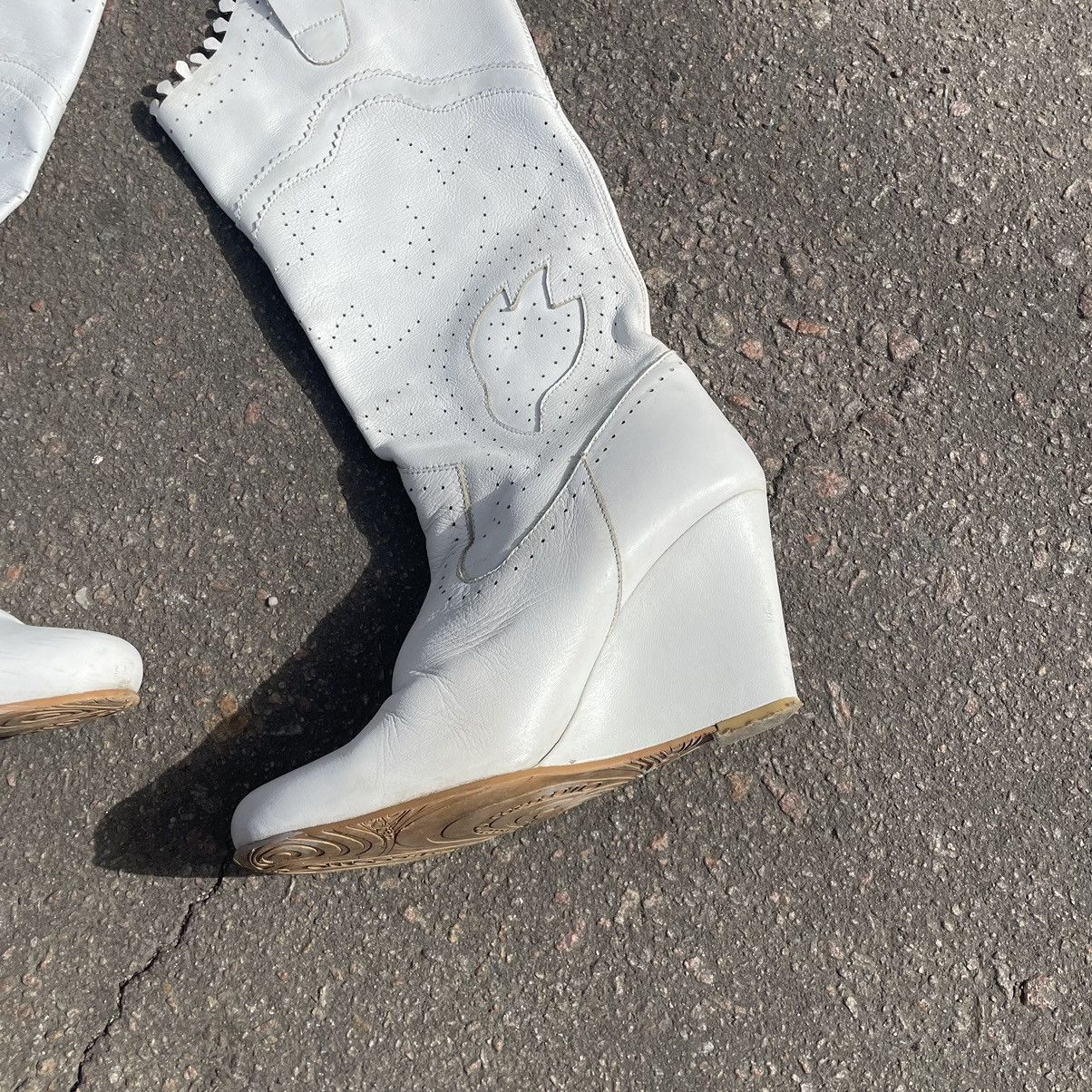 Japanese Brand × Vintage Women's Biker Cowboy Boots Gothic western Motorcycle texas Size US 6 / IT 36 - 4 Thumbnail