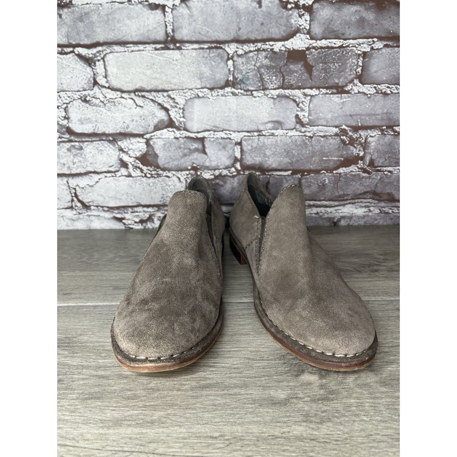 Clarks Clarks Somerset Gray Suede Leather Loafers Ankle Booties Wom Size US 9 / IT 39 - 10 Thumbnail