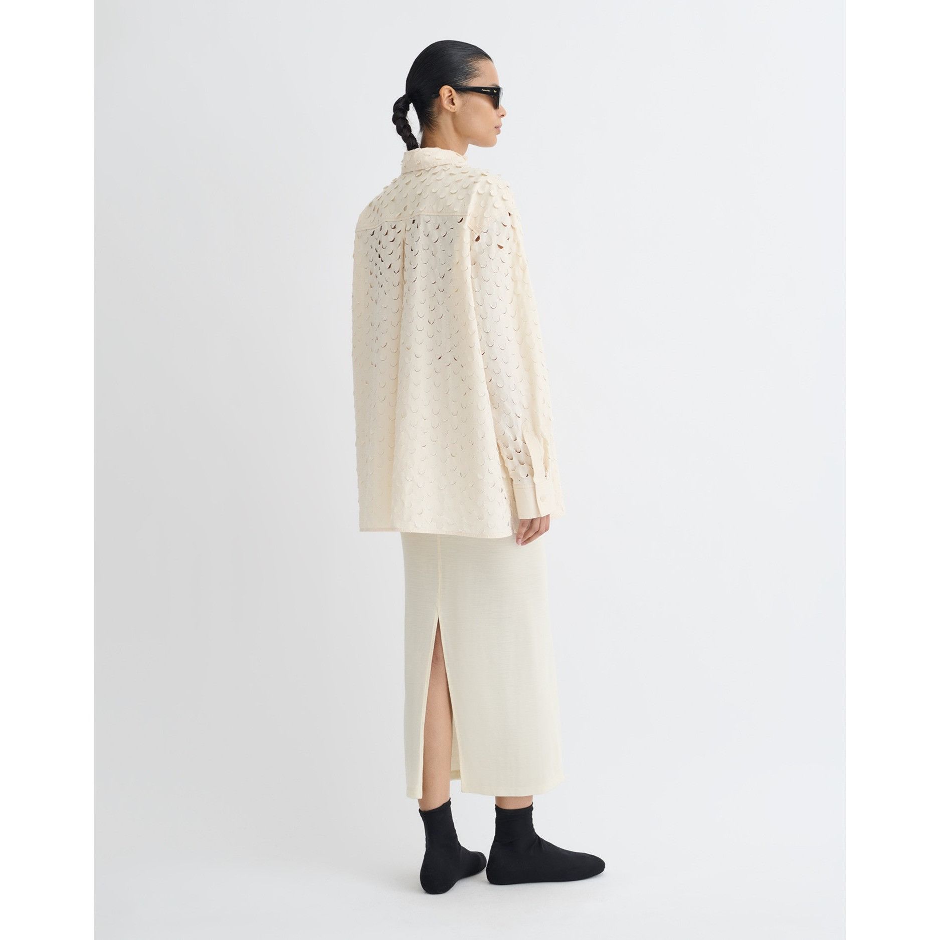 Nanushka Nanushka Aphea Laser Cut Heavy Poplin Shirt Size US XS / EU 42 / 0 - 11 Thumbnail
