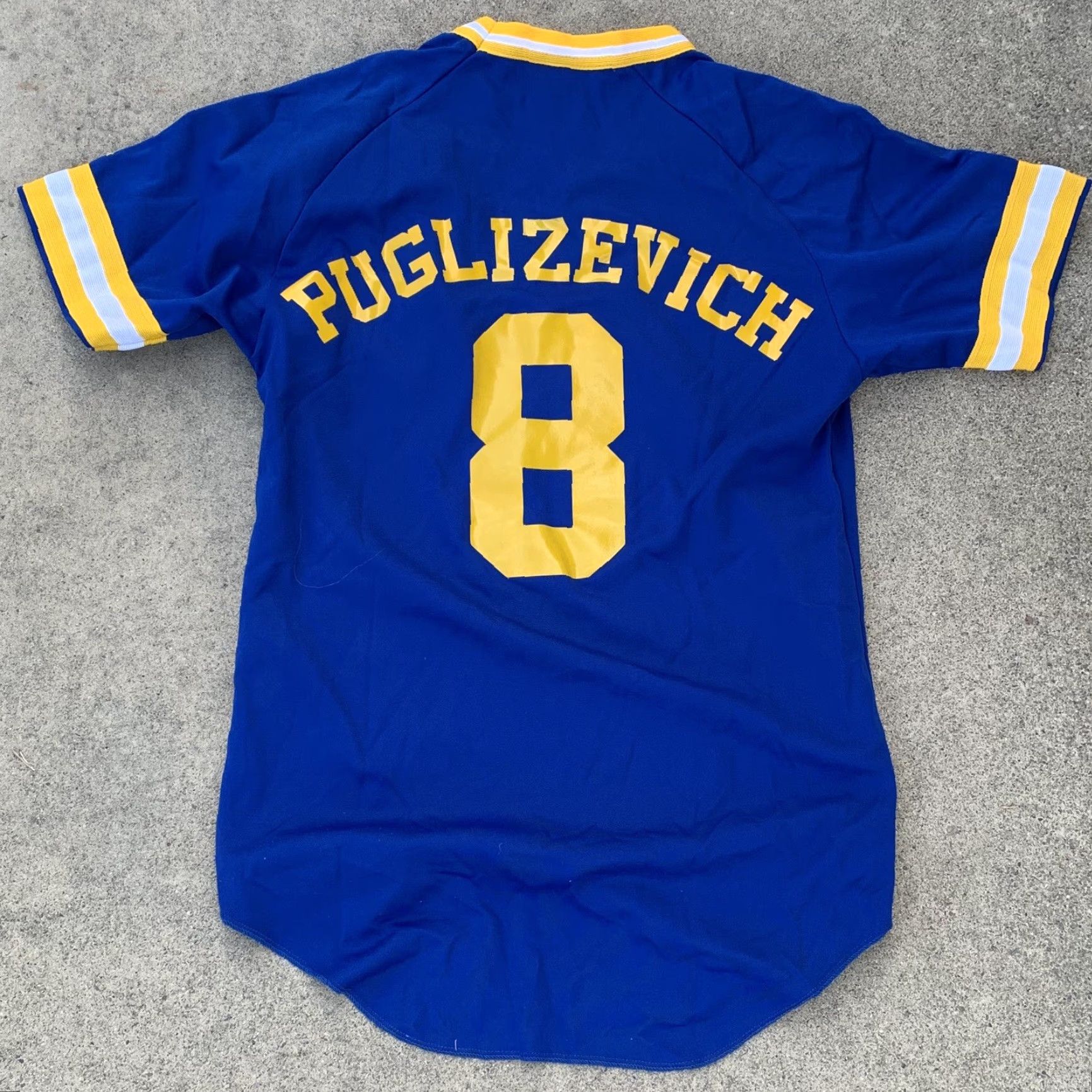 Wilson VINTAGE Wilson Baseball Jersey Puglizevich 8 Polyester M Blue Size US M / EU 48-50 / 2 - 3 Thumbnail