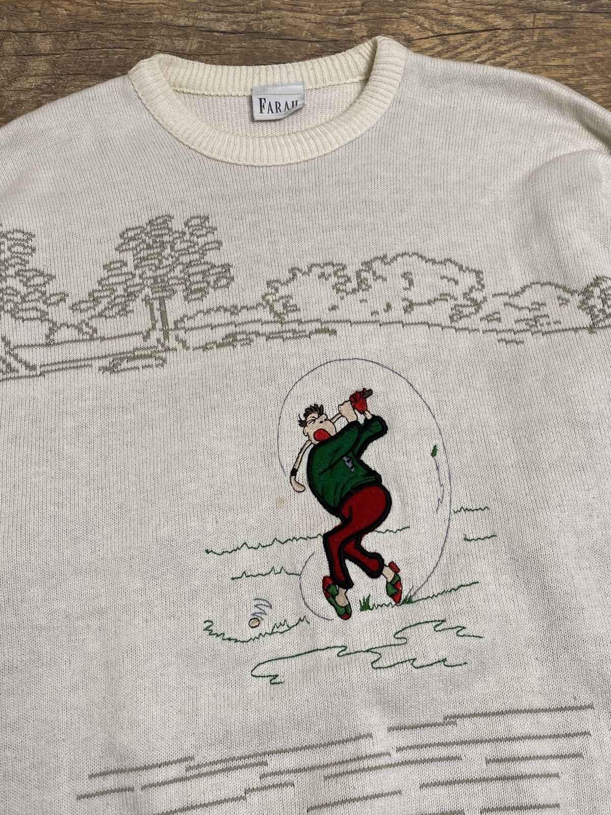 Vintage Rare Vintage Farah Golf Embroidery Grandpa Sweater Retro Size US L / EU 52-54 / 3 - 2 Thumbnail