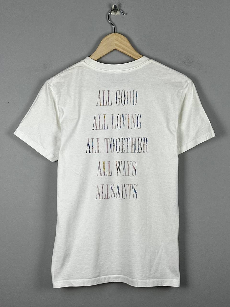 Allsaints Allsaints Casual White Printed T Shirt Size US XS / EU 42 / 0 - 10 Thumbnail