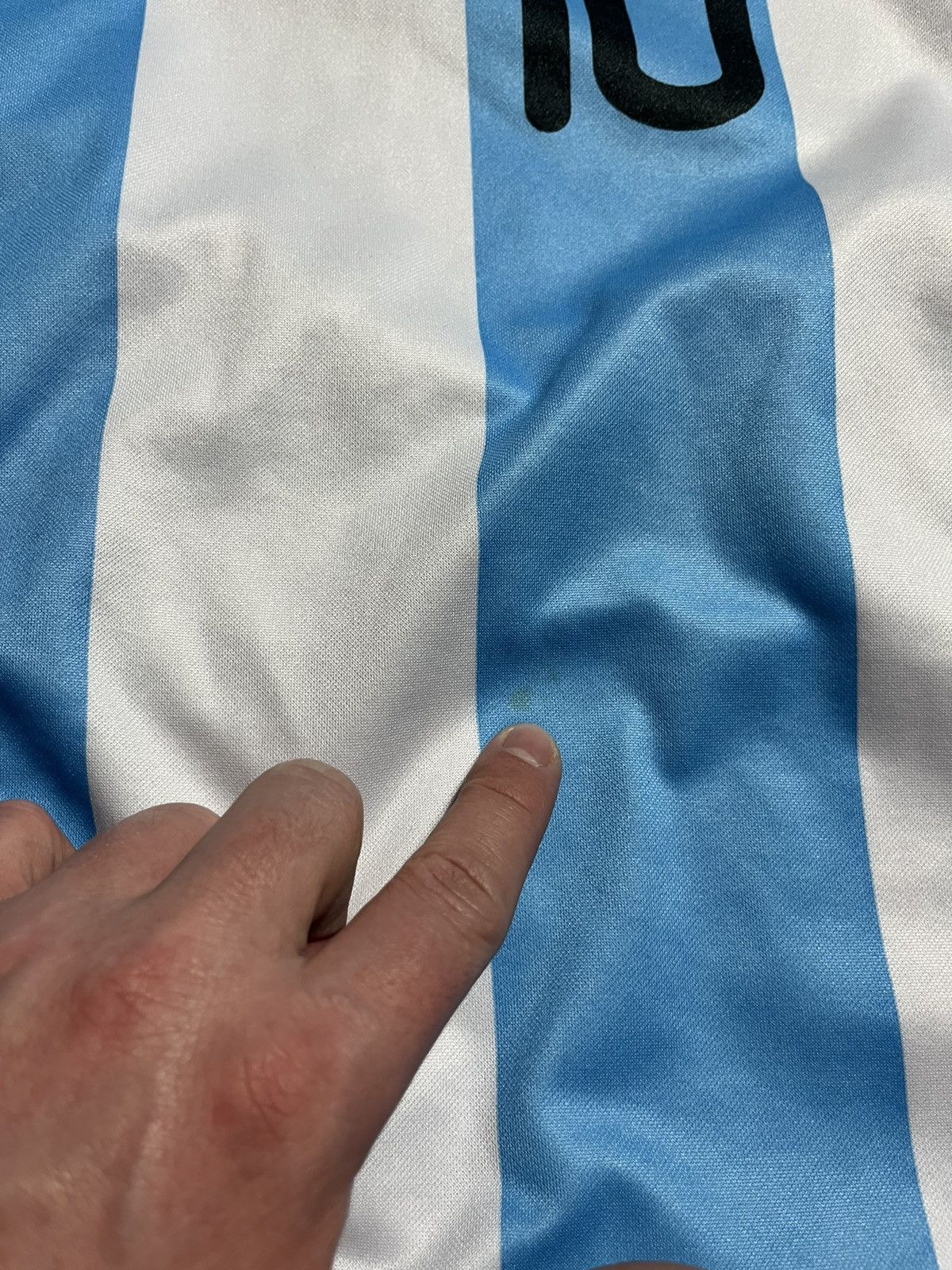Other World Cup Argentina 10 Messi Soccer Football Jersey Home L Size US L / EU 52-54 / 3 - 6 Thumbnail