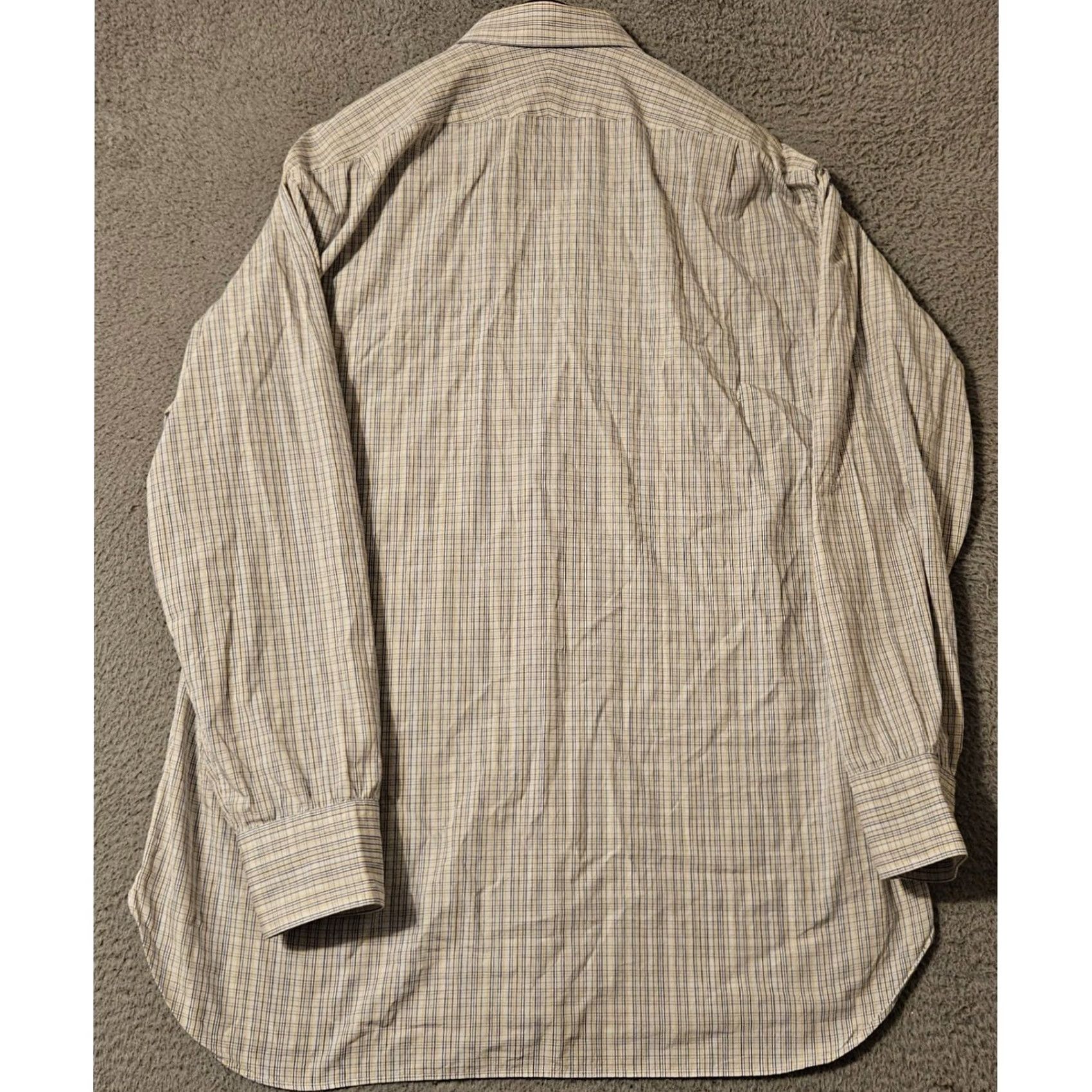 Turnbull & Asser Turnbull Asser Shirt Mens 17.5 44 White Plaid Button Up England Size US XXL / EU 58 / 5 - 2 Thumbnail