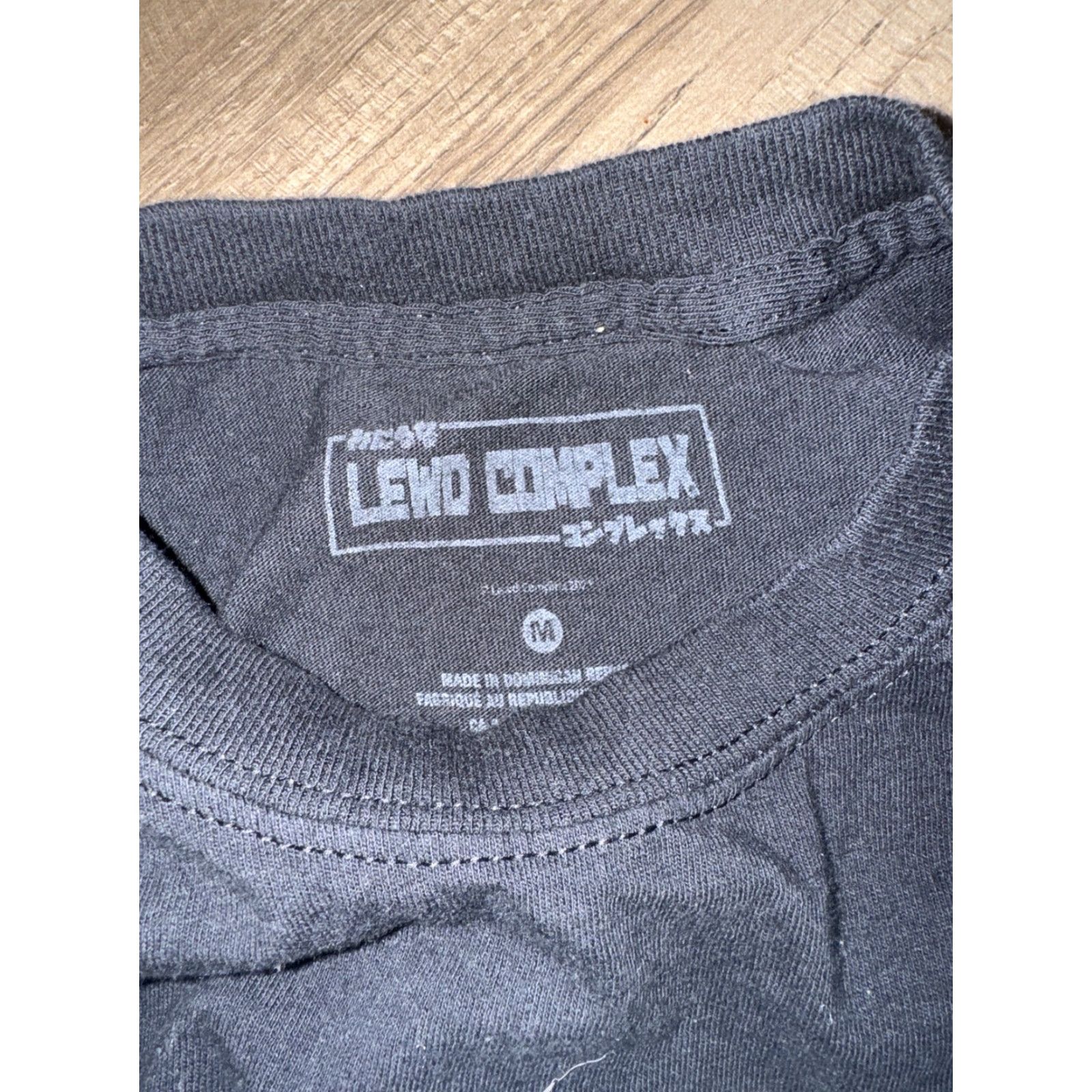 Vintage Lewd Complex Anime T-Shirt Black M Adult Mens 18.5x25.5 Regular Size US M / EU 48-50 / 2 - 3 Thumbnail
