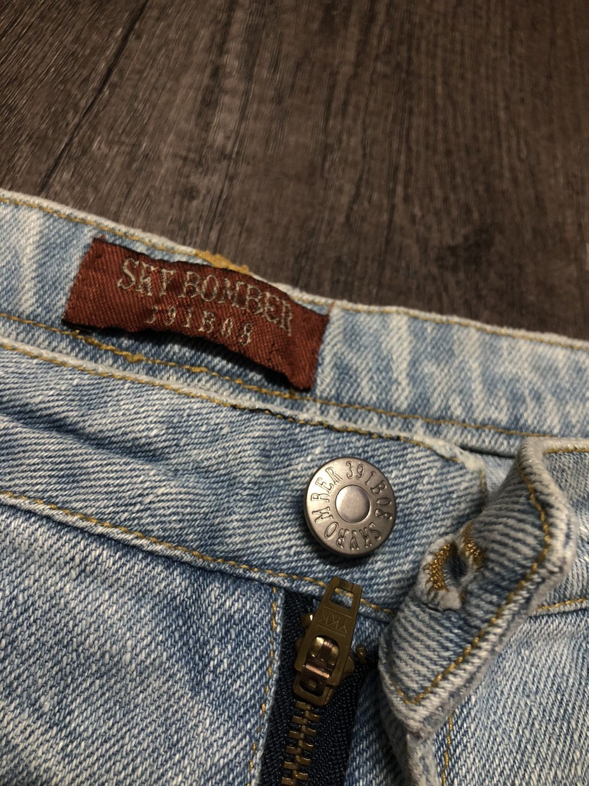 Japan Blue × Japanese Brand SKY BOMBER 391B08 Distressed Jeans Size US 32 / EU 48 - 8 Thumbnail