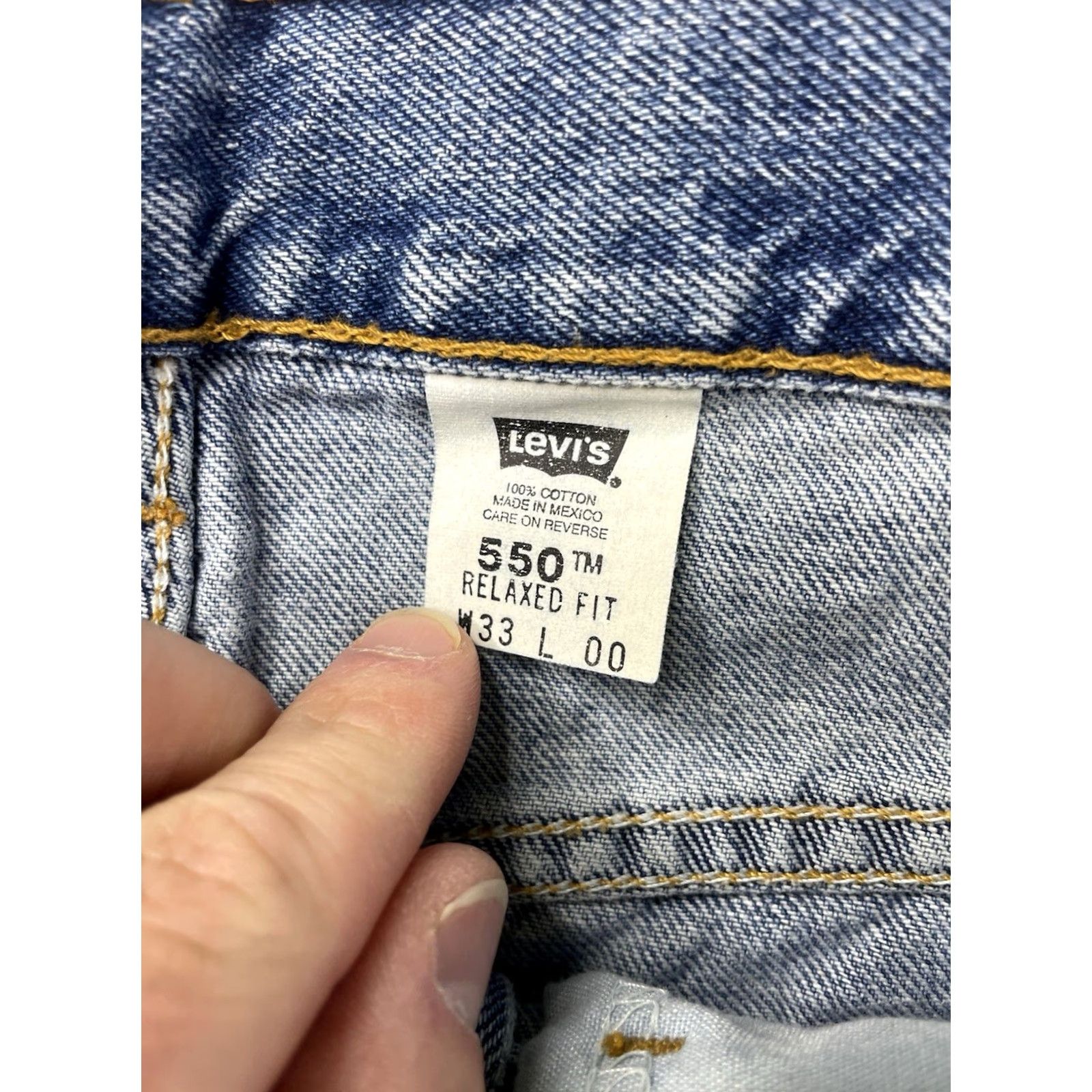 Levi's VINTAGE Levi's 550 Denim Shorts Mens 33 Blue Relaxed Fit Jorts Y2K Baggy Size US 33 - 4 Thumbnail