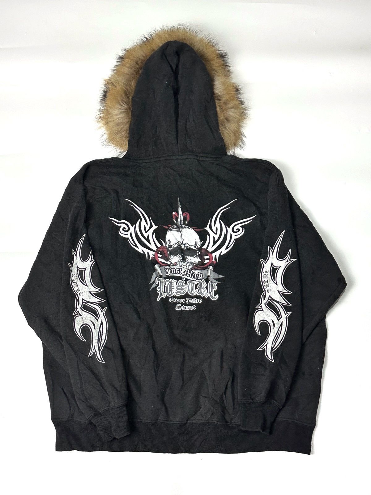 If Six Was Nine × Japanese Brand × Le Grande Bleu (L.G.B.) Fur Hoodie Tribal Skulls Lustre ifsixwasnine lgb style Size US L / EU 52-54 / 3 - 2 Thumbnail