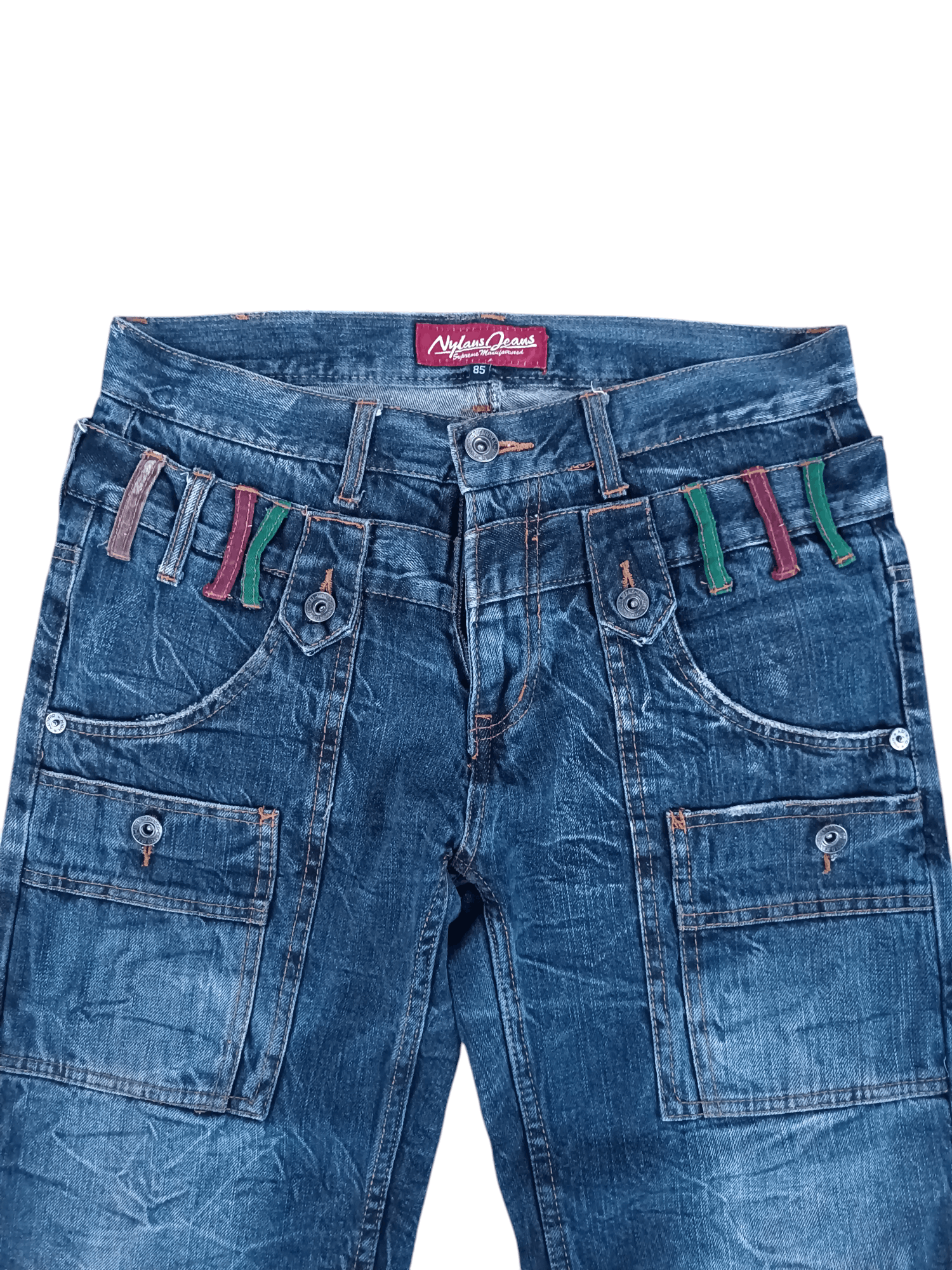 20471120 SICK DOUBLE WAIST Y2K NYLAUS BUSH PANT PUNK GRUNGE STYLE Size US 32 / EU 48 - 8 Thumbnail