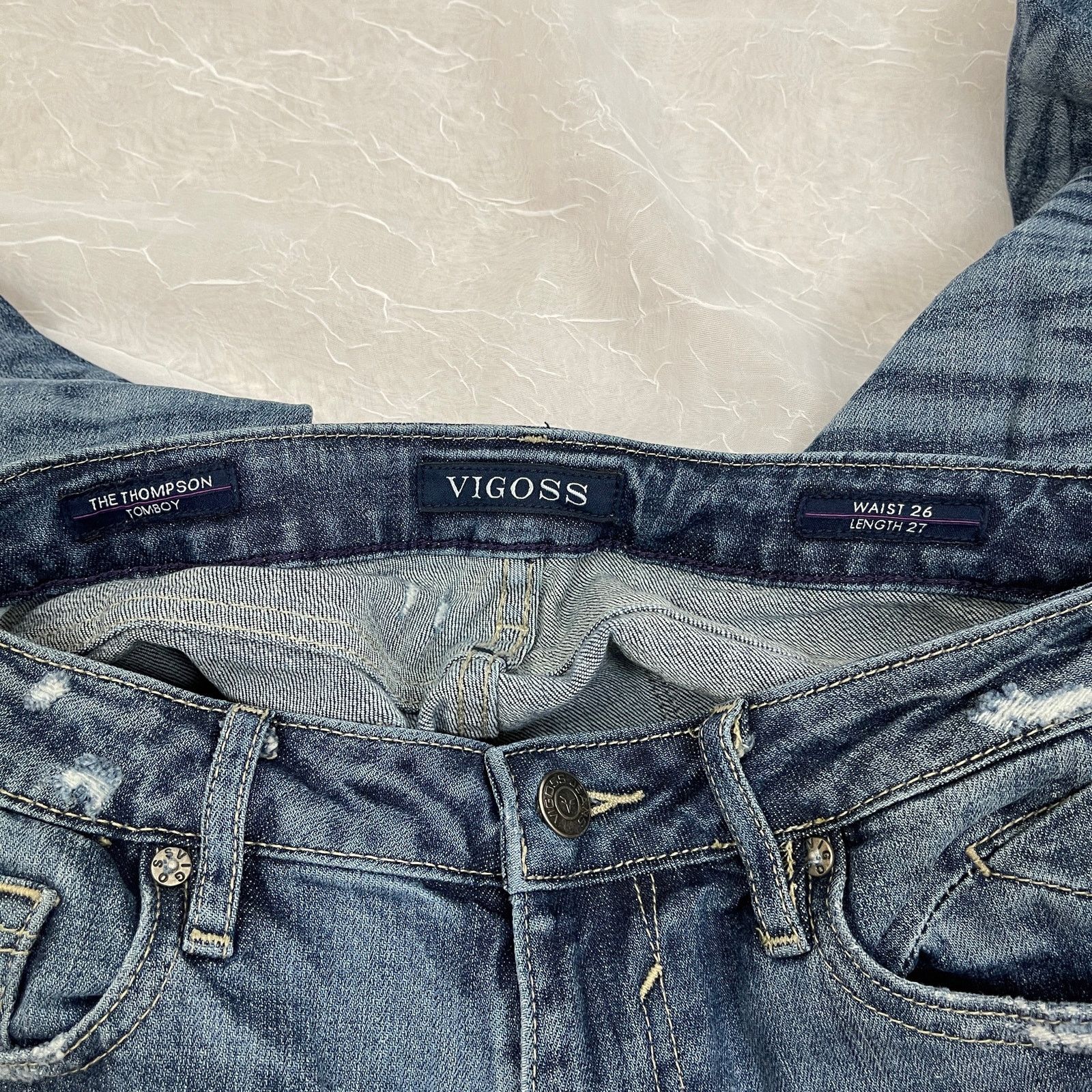 Other Vigoss The Thompson Tomboy Ripped Skinny Denim Jeans Size 26 Size 26" / US 2 / IT 38 - 15 Thumbnail