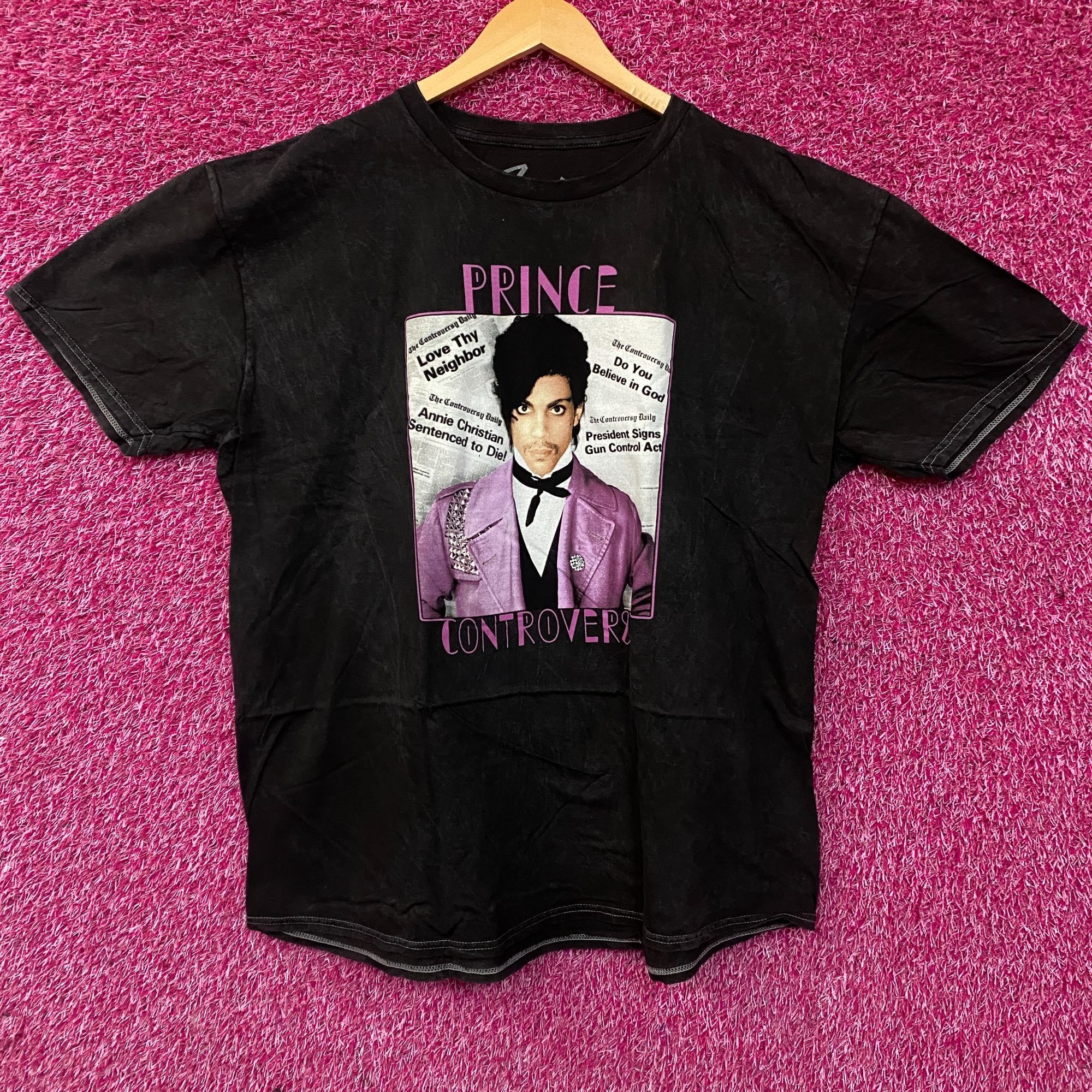Prince Prince Controversy Washed Acid-Wash Graphic T-Shirt XL Size US XL / EU 56 / 4 - 1 Thumbnail