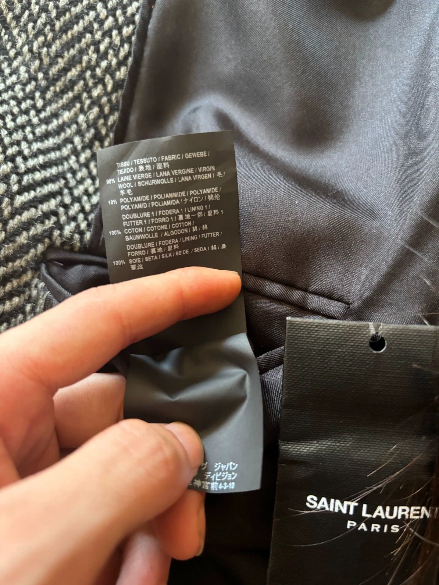 Saint Laurent Paris SLP 2017FW Herringbone Houndstooth Overcoat F42 Size M / US 6-8 / IT 42-44 - 6 Thumbnail