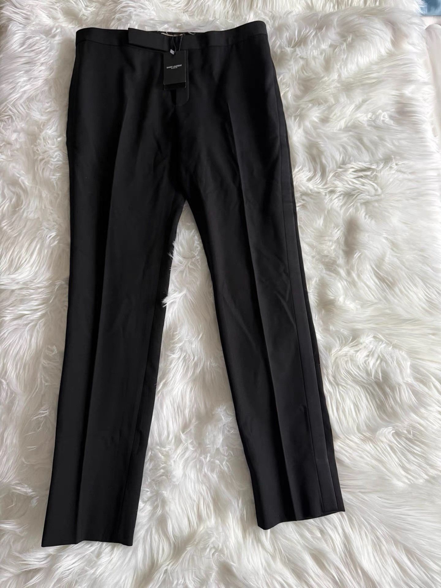 Saint Laurent Paris Black Straight-Leg Casual Pants Size 34 Size US 34 / EU 50 - 1 Thumbnail