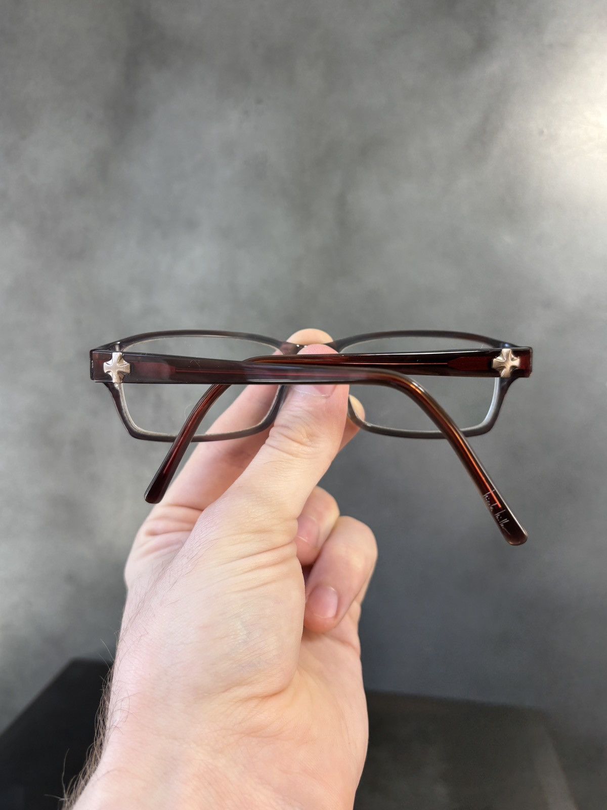 Nicole Miller Nicole Miller Carmine Glasses Frames Cross Stud Chrome Heart Size ONE SIZE - 24 Thumbnail