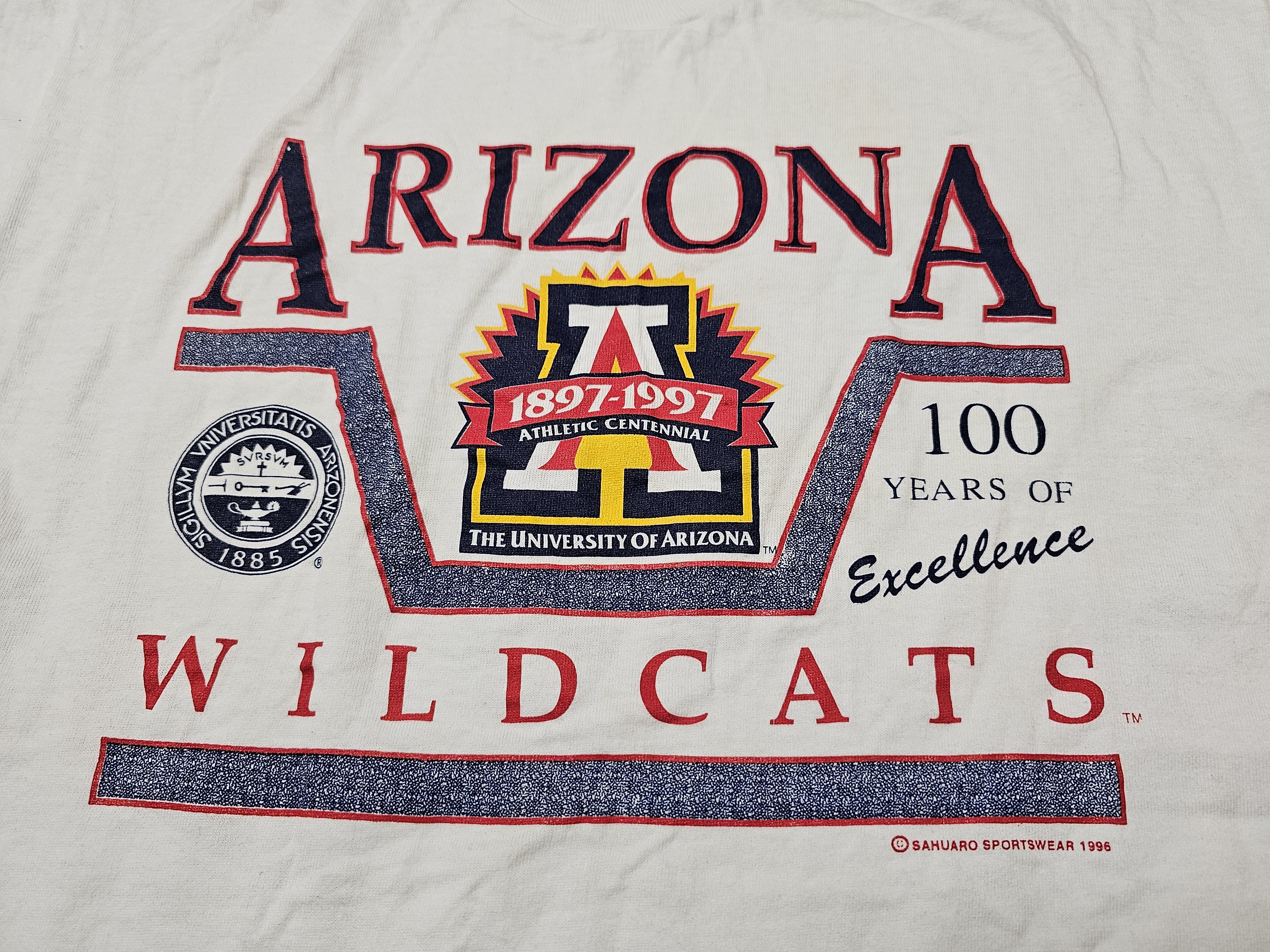 NBA × Vintage ARIZONA WILDCATS VINTAGE SHIRT 1897 1997 100 YEARS Size US L / EU 52-54 / 3 - 3 Thumbnail