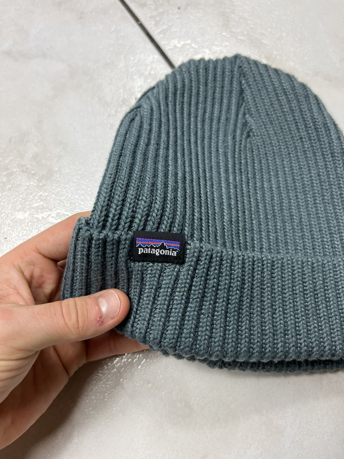 Patagonia Patagonia heavy fisherman recycled ribbed knit beanie logo Size ONE SIZE - 6 Thumbnail