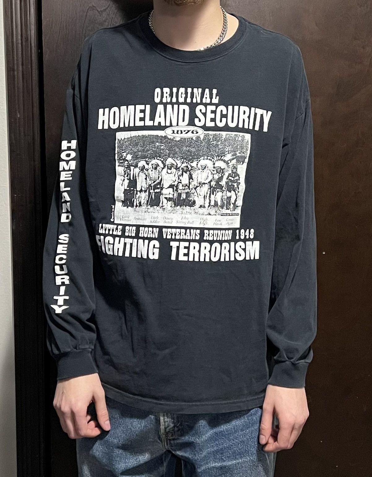 Vintage Vintage Y2k Homeland Security Long Sleeve Tee Size US XL / EU 56 / 4 - 1 Thumbnail