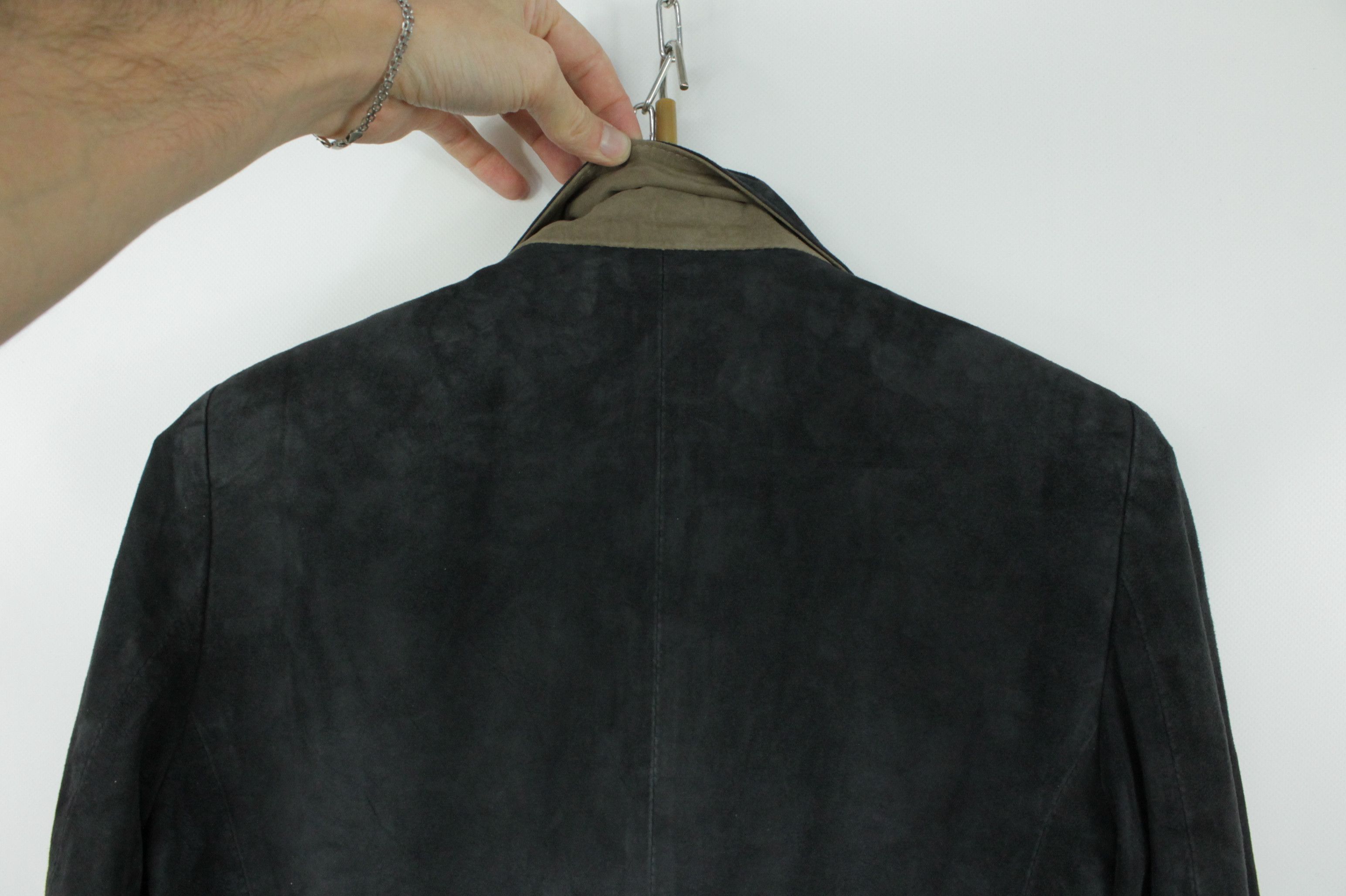 Genuine Leather Anna Lascata Gray Suede Leather Michelle Blazer Jacket Size M / US 6-8 / IT 42-44 - 9 Thumbnail