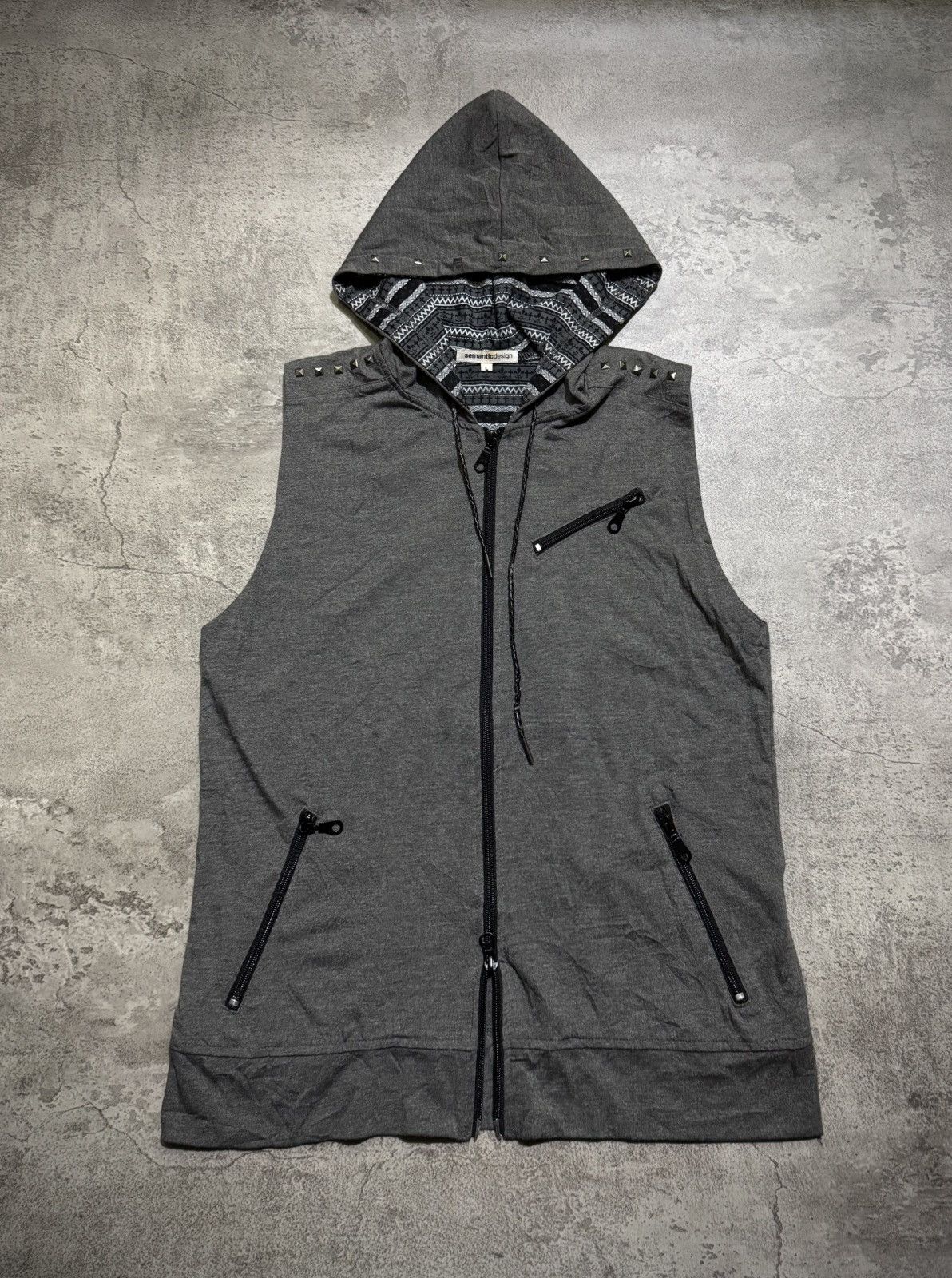 semanticdesign SEMANTIC DESIGN STUDDED GRUNGE VEST HOODED Size US L / EU 52-54 / 3 - 1 Thumbnail