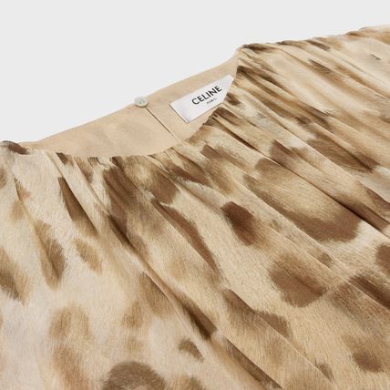 Celine o1w1db10125 2R06I794T Draped Mini Dress in Leopard Size XS / US 0-2 / IT 36-38 - 3 Thumbnail