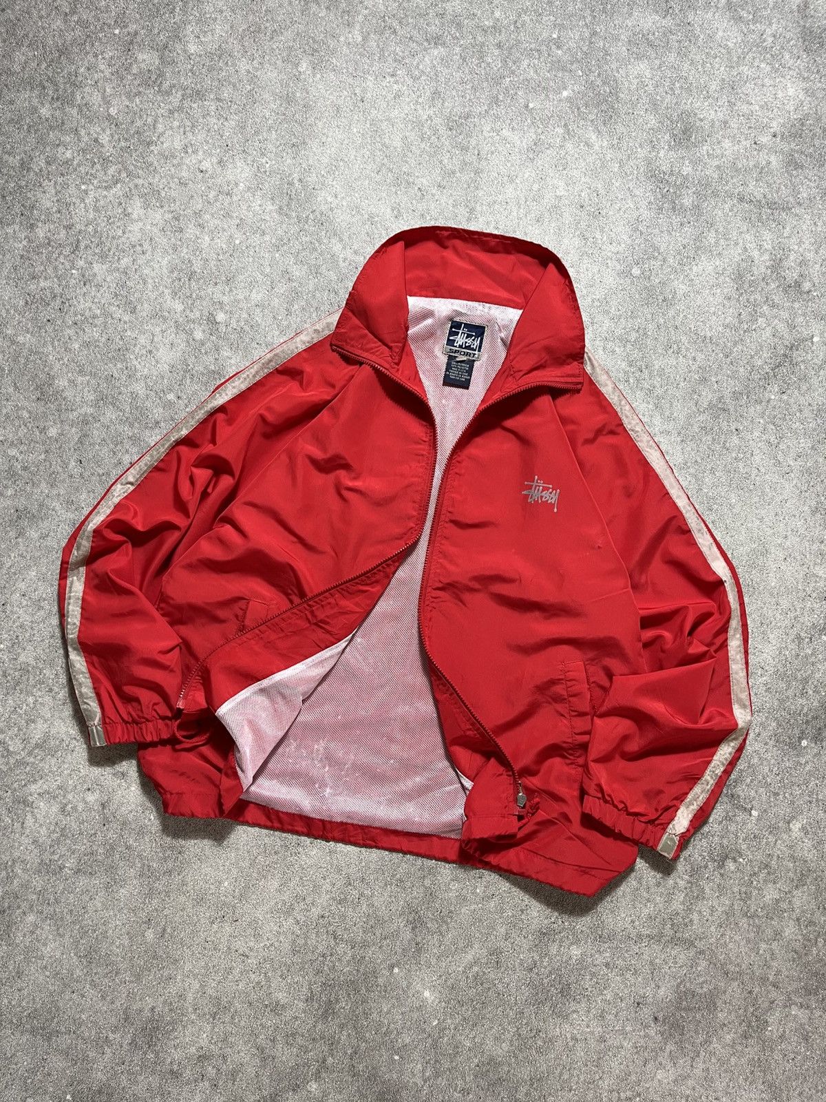 Stussy Vintage 90s Stussy Sport Winbreaker Light Jacket Size US L / EU 52-54 / 3 - 1 Thumbnail