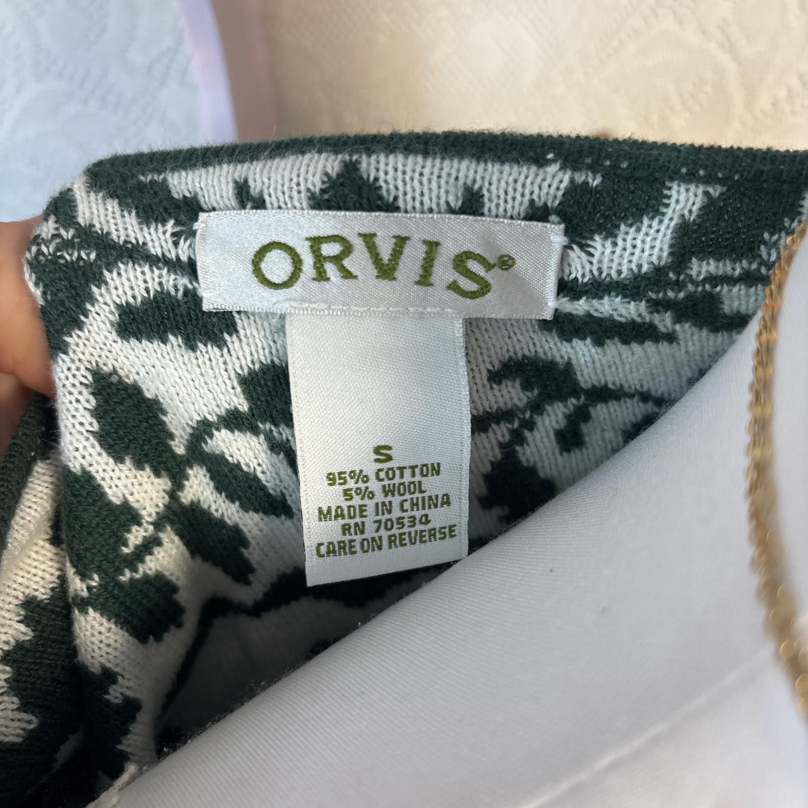 Orvis vintage cozy soft green floral sweater Size S / US 4 / IT 40 - 5 Thumbnail