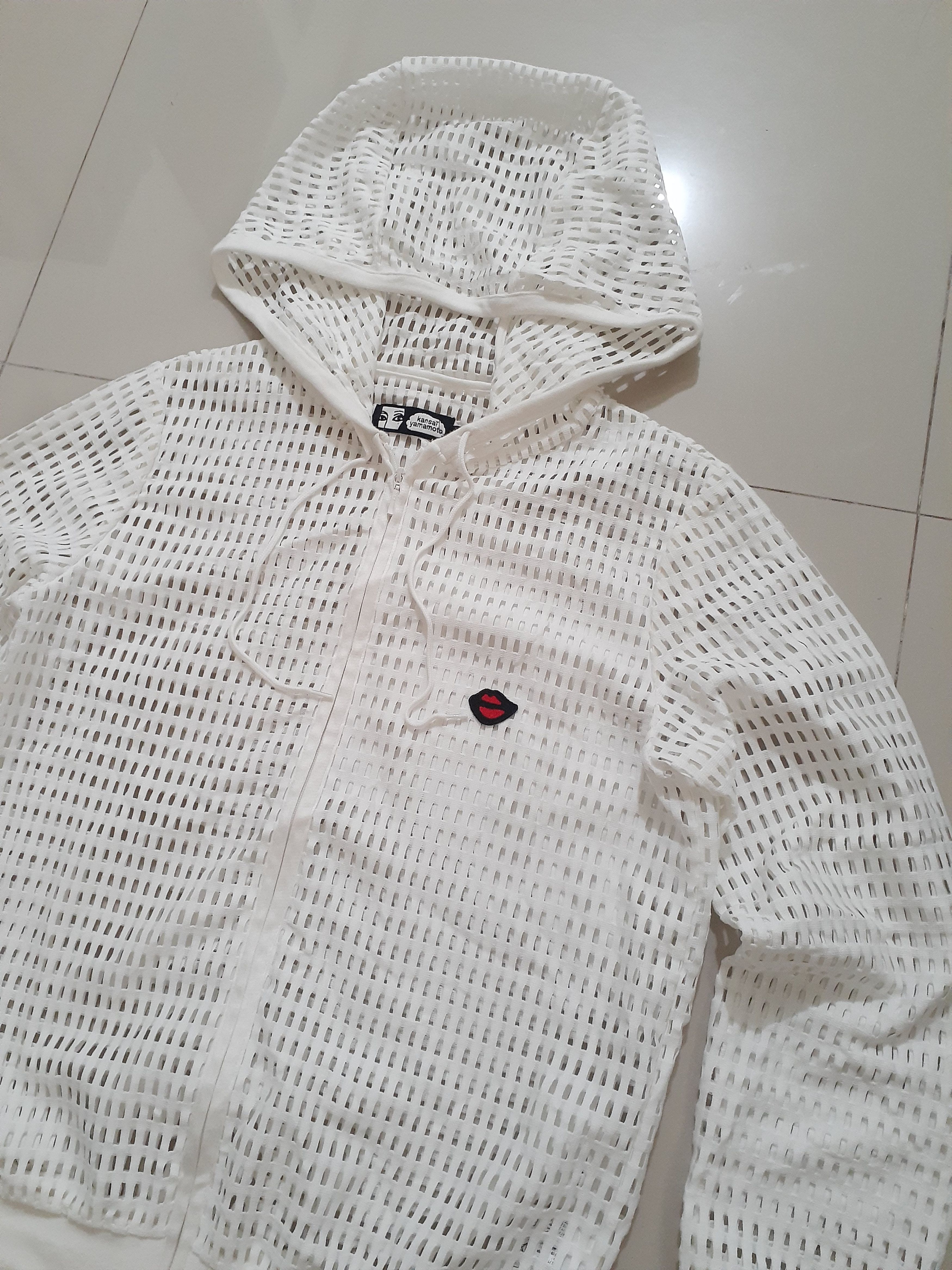 Japanese Brand × Kansai Yamamoto Kansai Yamamoto Mesh See Through Hoodie Size M / US 6-8 / IT 42-44 - 2 Thumbnail