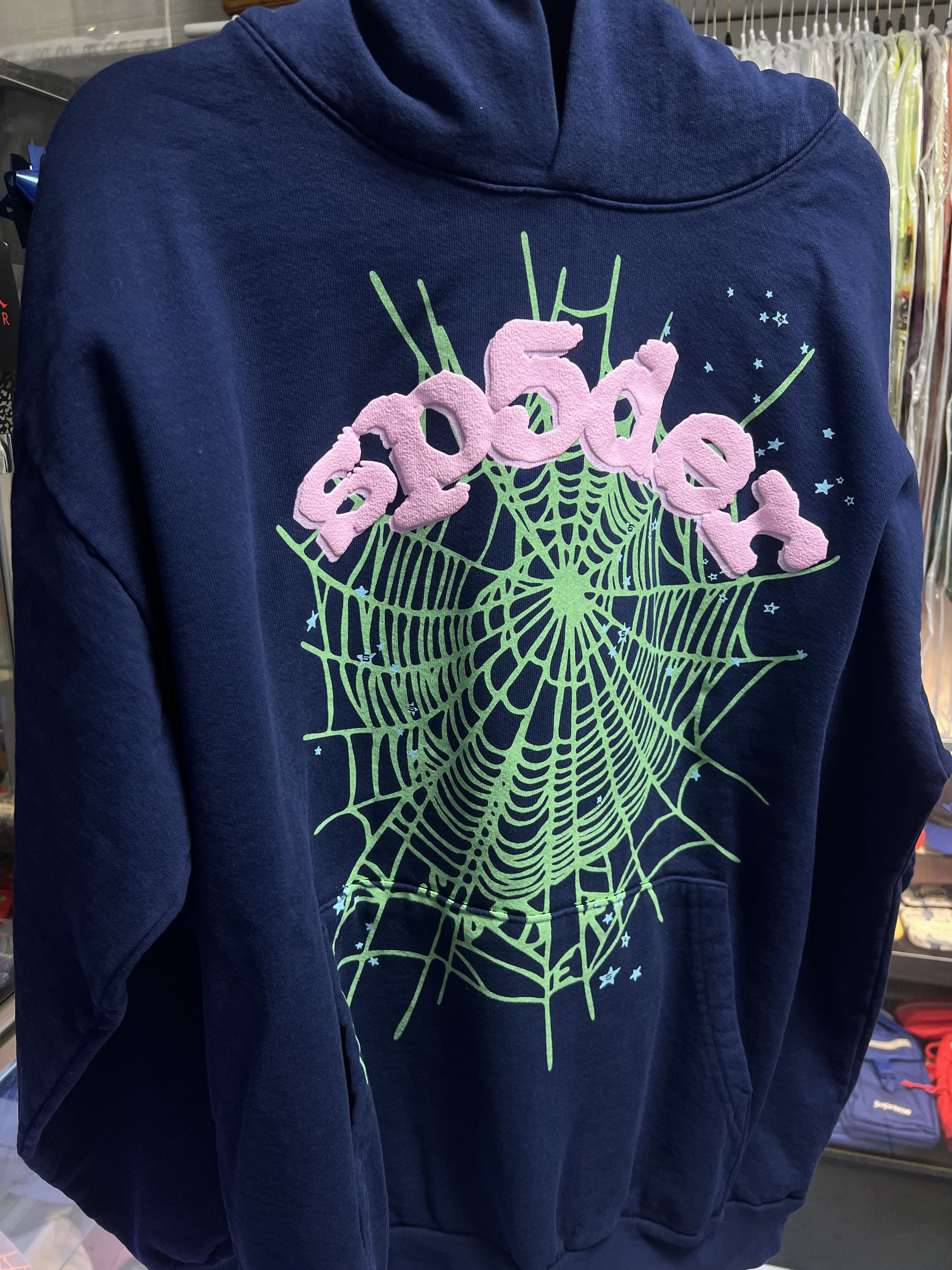 Spider Spider Worldwide Sp5der Easter OG Web Hoodie Size XL