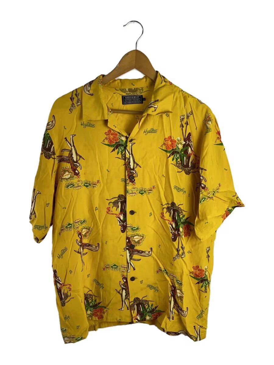 Hysteric Glamour Hysteric Glamour Monogram Rayon Short Sleeve Shirt Yellow Size US L / EU 52-54 / 3 - 1 Thumbnail
