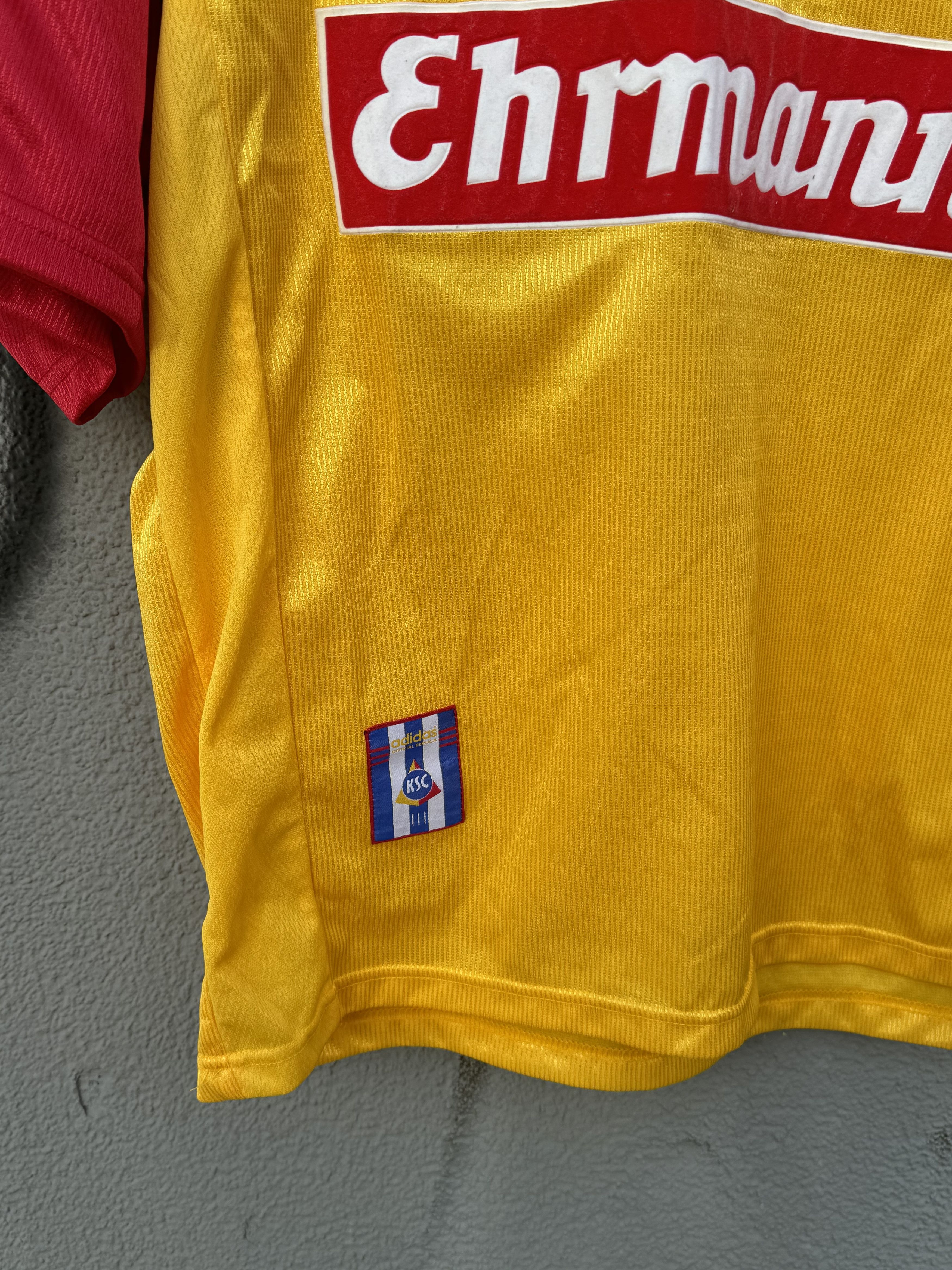 Adidas × Vintage KARLSRUHE 1998 1999 HOME FOOTBALL ADIDAS Yellow VINTAGE Size US M / EU 48-50 / 2 - 3 Thumbnail