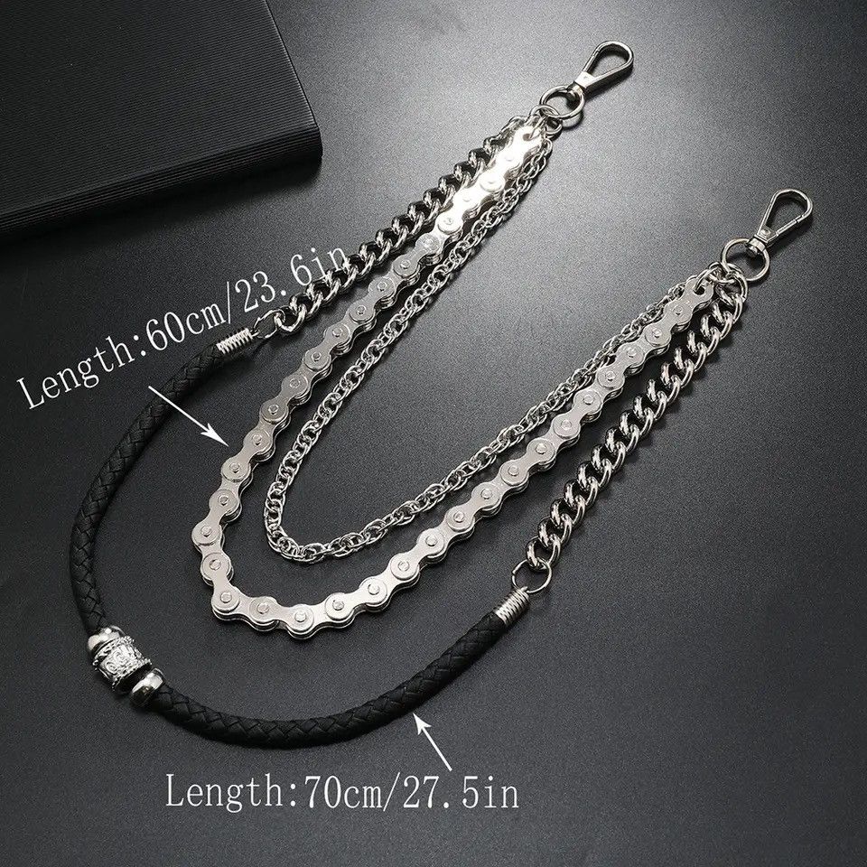 Vintage Hip-hop personality metal pants chain dress decoration Size ONE SIZE - 2 Thumbnail