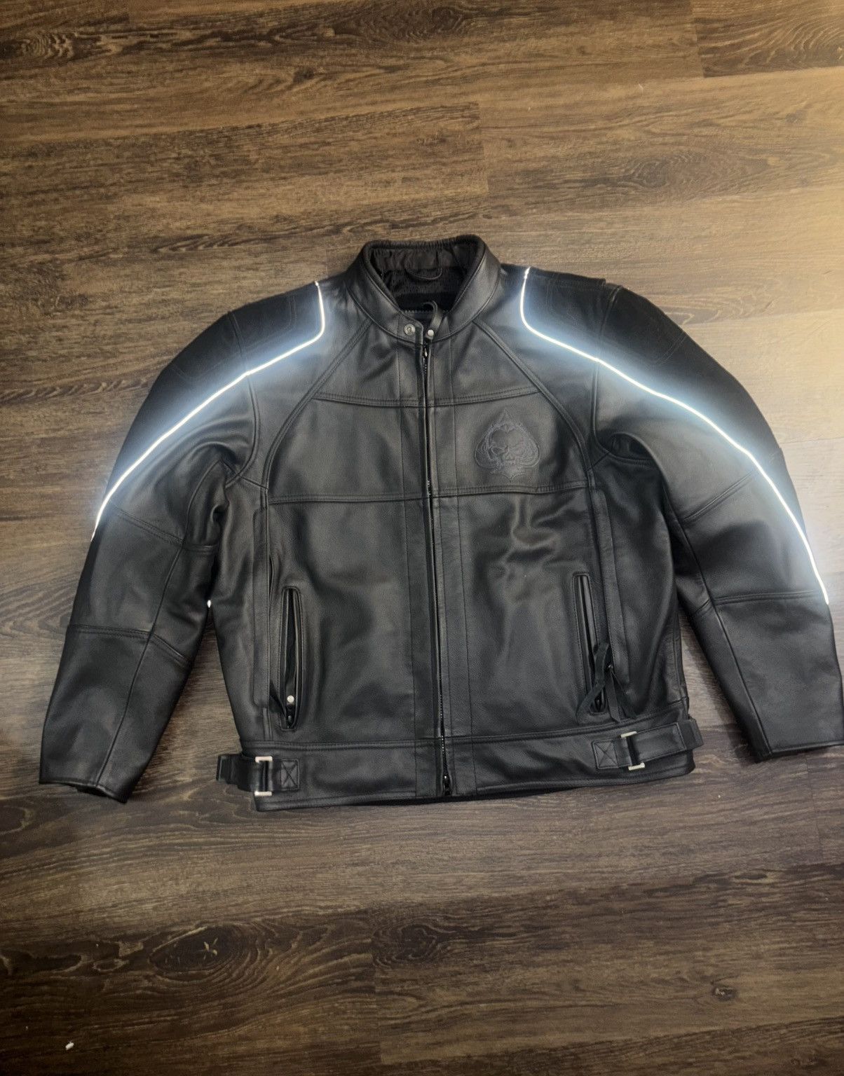 Harley Davidson Harley Davidson Leather Darkness Ace of Spade Jacket Size US XL / EU 56 / 4 - 2 Thumbnail