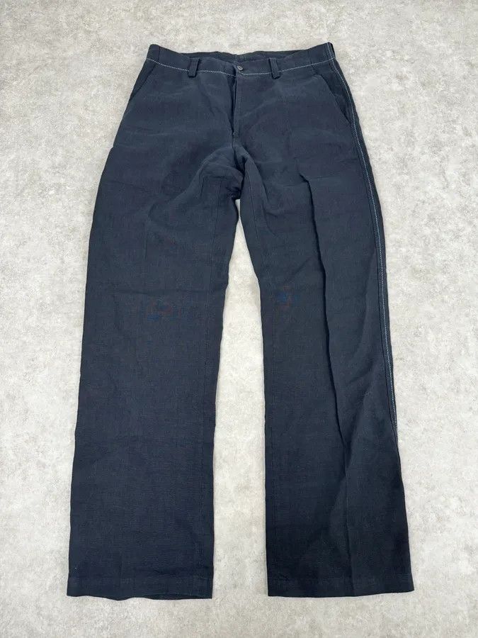Issey Miyake Issey Miyake Navy Linen Cozy Pants Size US 32 / EU 48 - 1 Thumbnail
