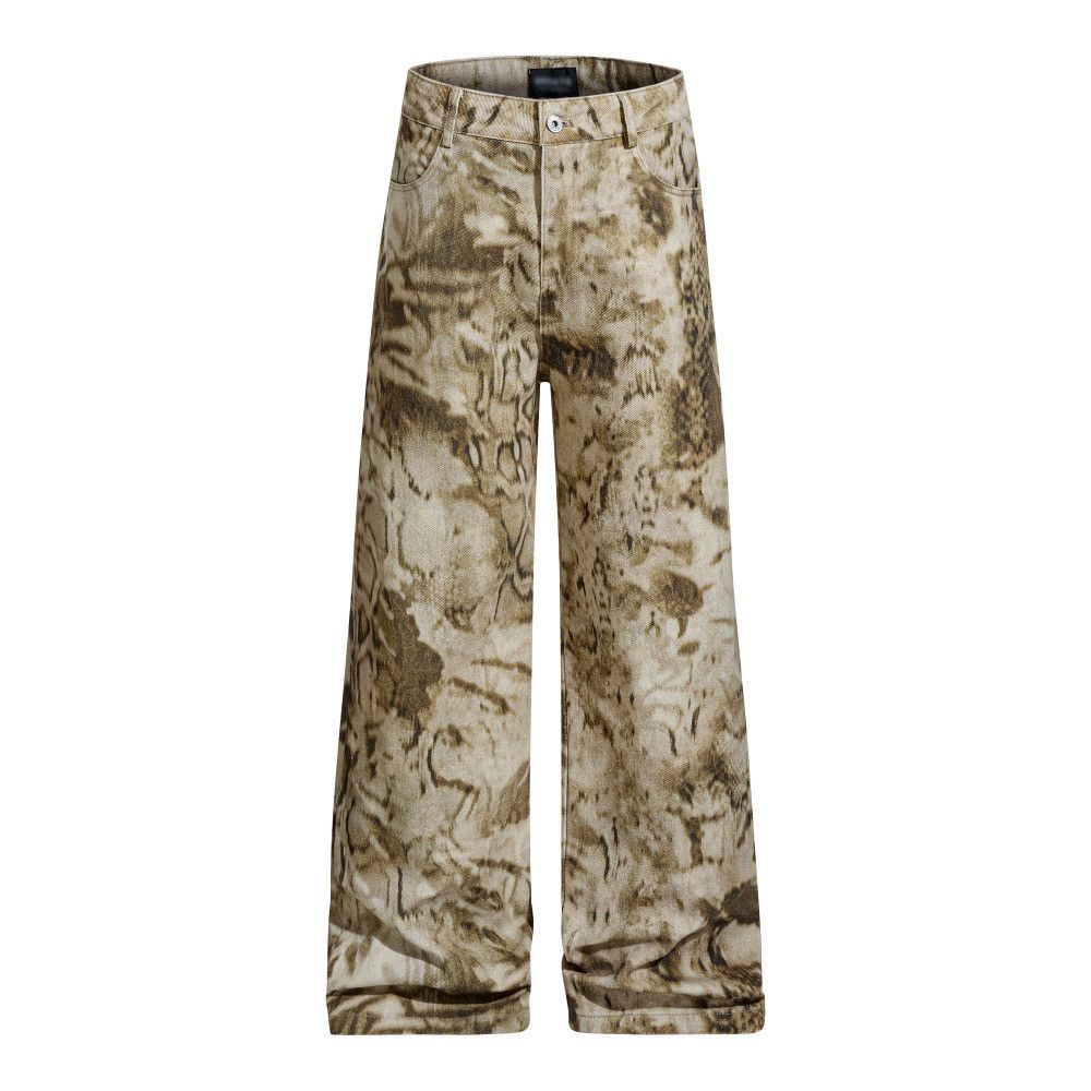 Vintage Men's retro trend street tie-dye camouflage casual trousers Size US 32 / EU 48 - 1 Thumbnail