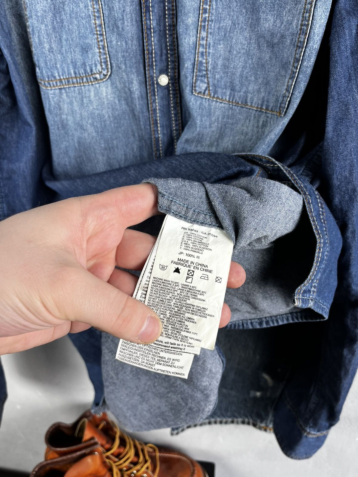 Diesel Diesel denim distressed shirt size xl Size US XL / EU 56 / 4 - 15 Thumbnail