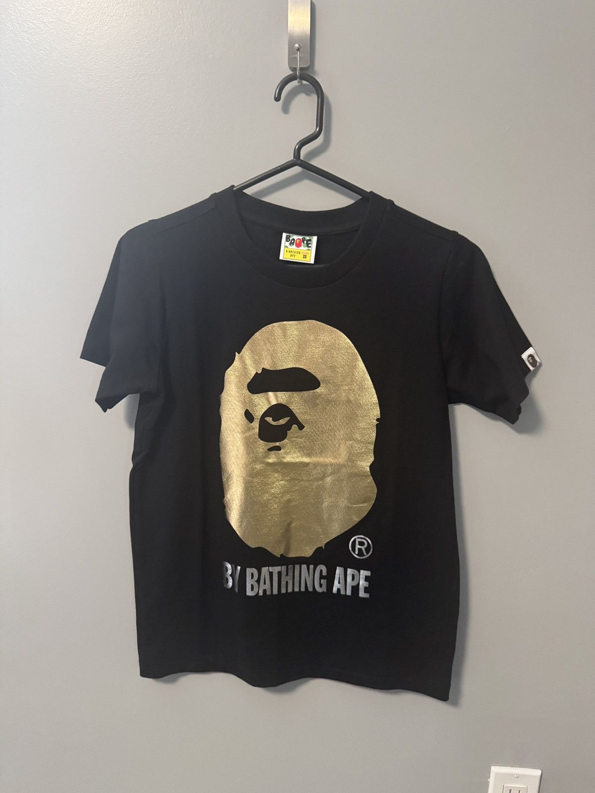Bape Gold foil Bape tee in black ladies short sleeve Size XS / US 0-2 / IT 36-38 - 1 Thumbnail