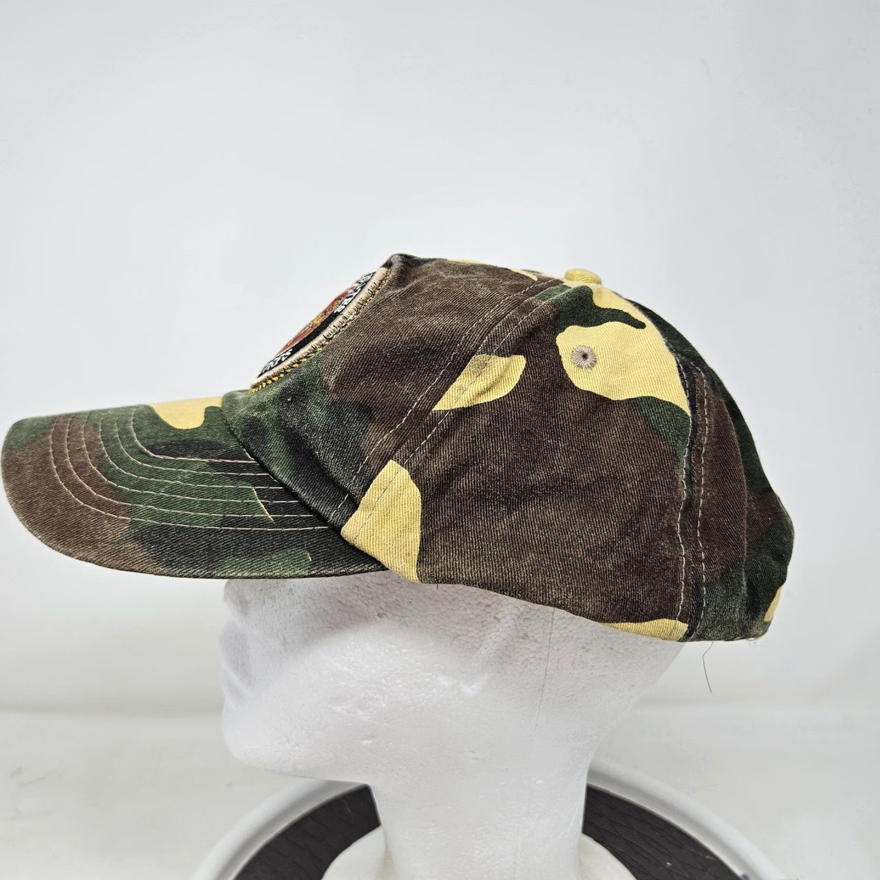 Vintage United States Marine Corps Hat Cap Strap Back Camo Patch American Flag Mens Size ONE SIZE - 5 Thumbnail