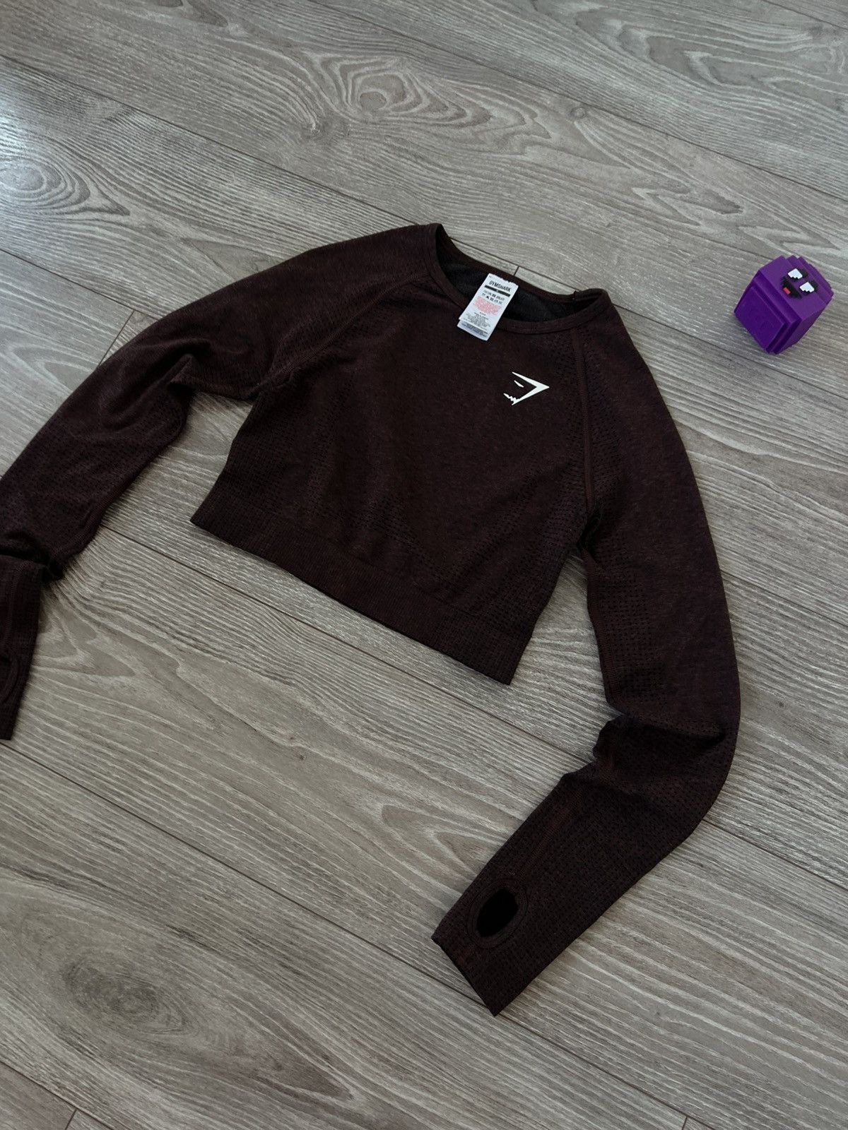 Gymshark ‼️Gymshark Womans Long Sleeve Onyx Straight Fit Gym Top‼️ Size S / US 4 / IT 40 - 3 Thumbnail