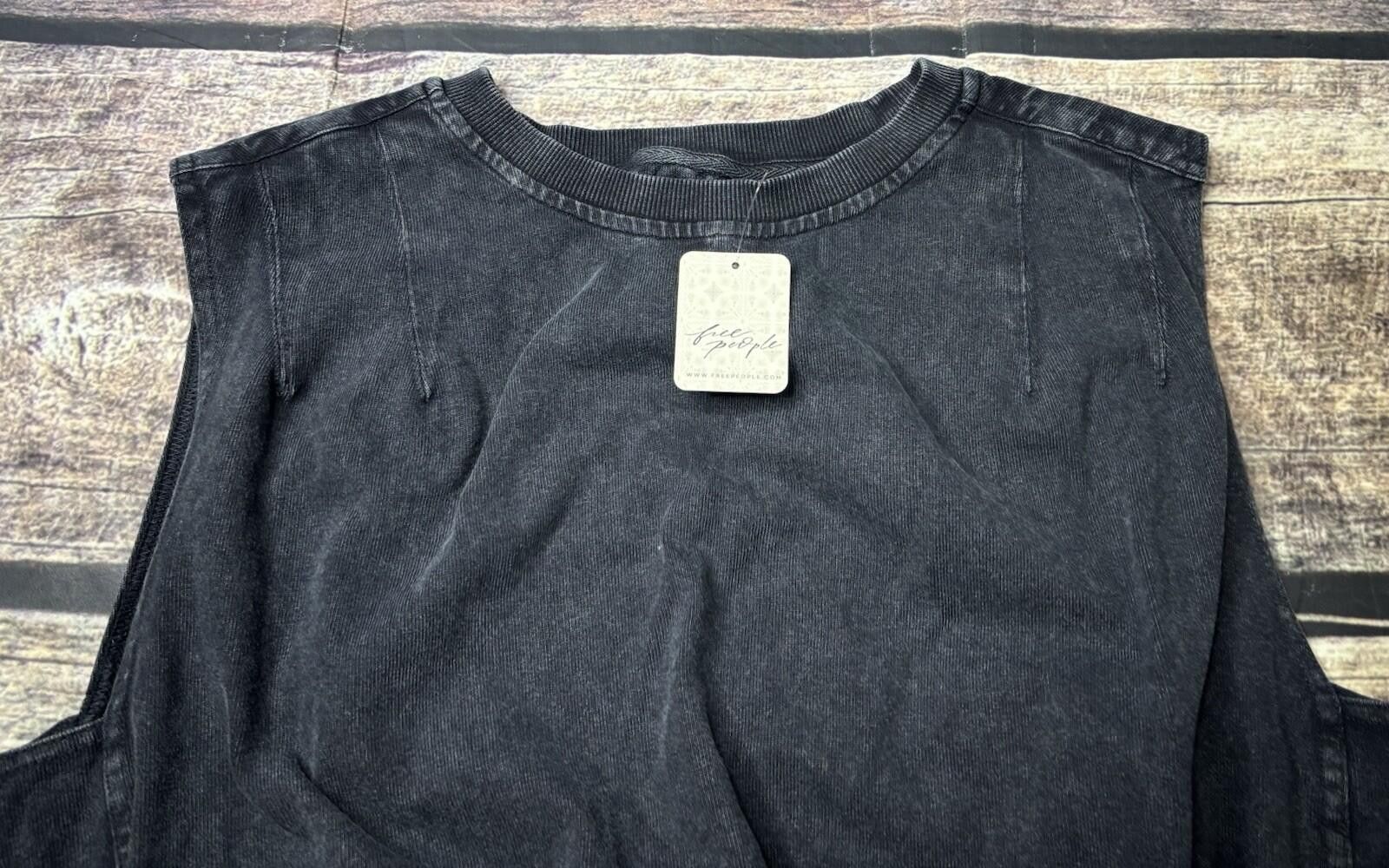 Other Free People We The Free Tank Top Womens XS Cotton Black $58 Size XS / US 0-2 / IT 36-38 - 4 Thumbnail