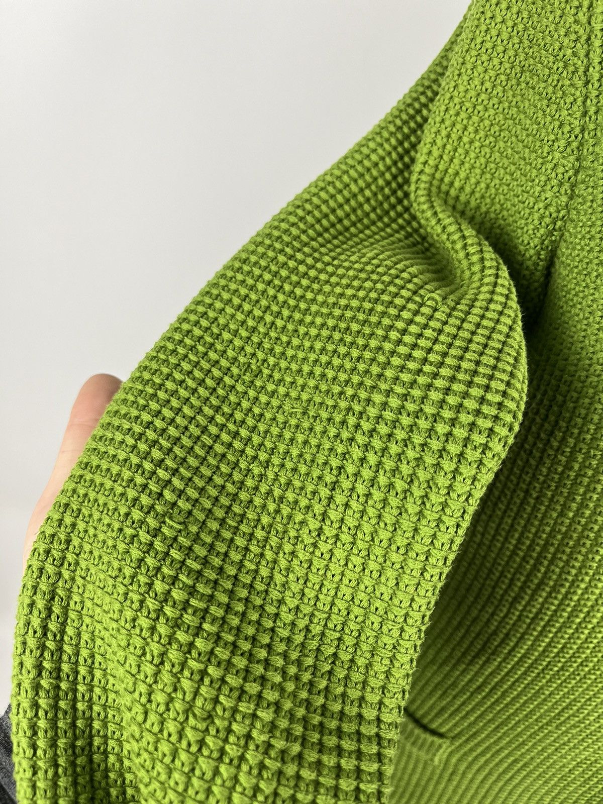 Designer × Malo Malo Green Cotton Knit Button Cardigan Blazer Womens (0411) Size M / US 6-8 / IT 42-44 - 8 Thumbnail